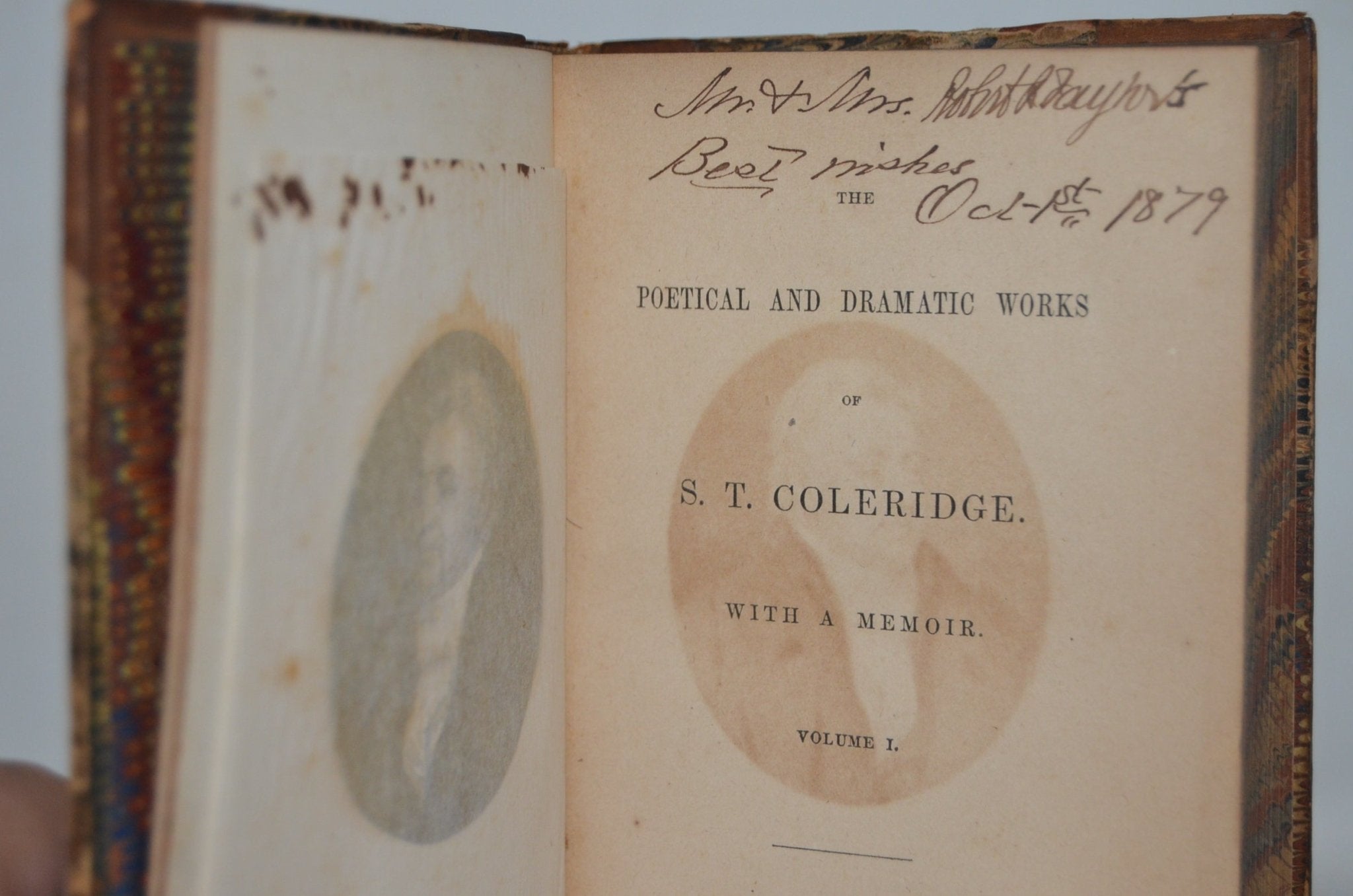 3 Vol. Antique Leather Bound – Works of Samuel Taylor Coleridge 1854 - Brookfield Books