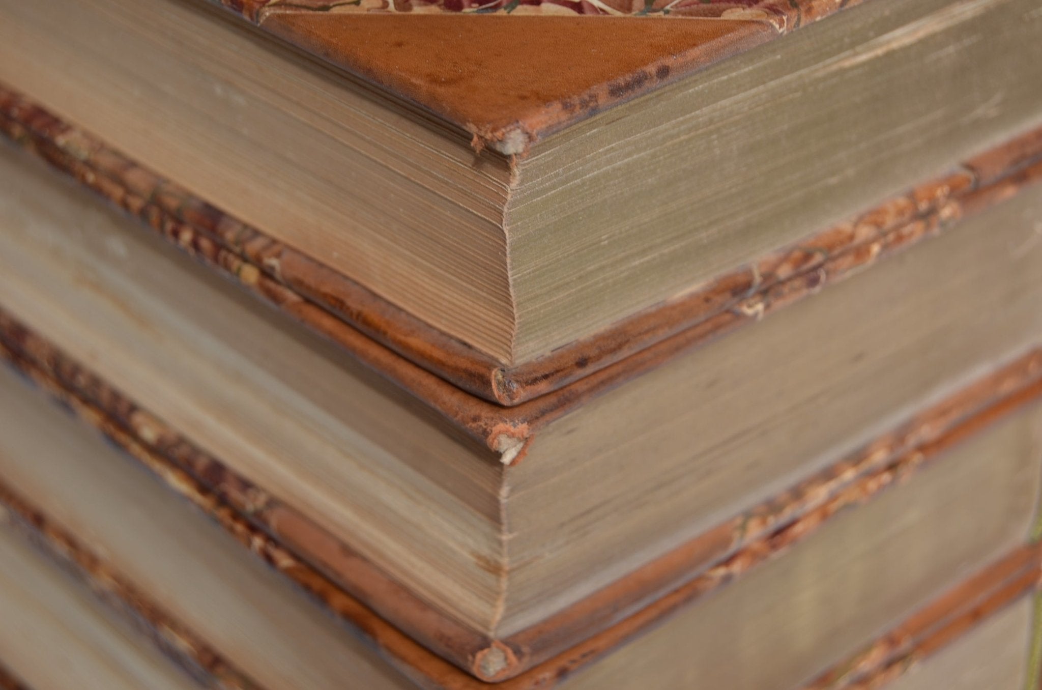 Antique Leather Bound Book Décor – 1 1/3 Feet Brown & Tan Washington Irving - Brookfield Books