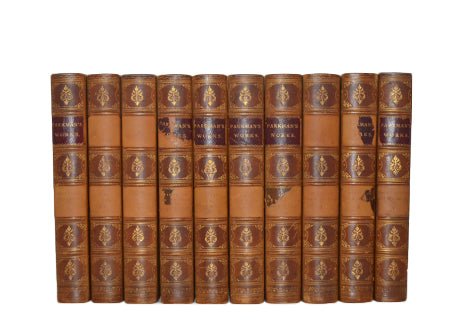Antique Leather Bound Book Décor – 1 Foot Brown, Maroon, Gold – Francis Parkman - Brookfield Books