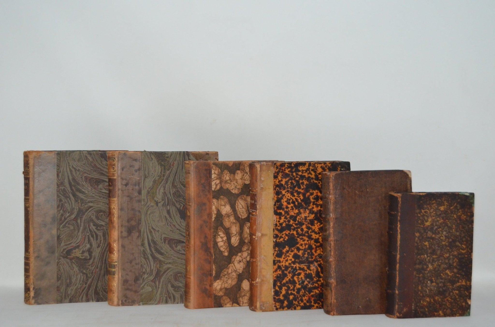 Antique Leather Bound Book Décor – 1 Foot Shades of Brown & Gold - Brookfield Books