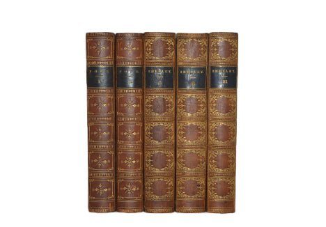 Antique Leather Bound Book Décor – 6” Light Brown, Black & Gold – Percy Shelley - Brookfield Books