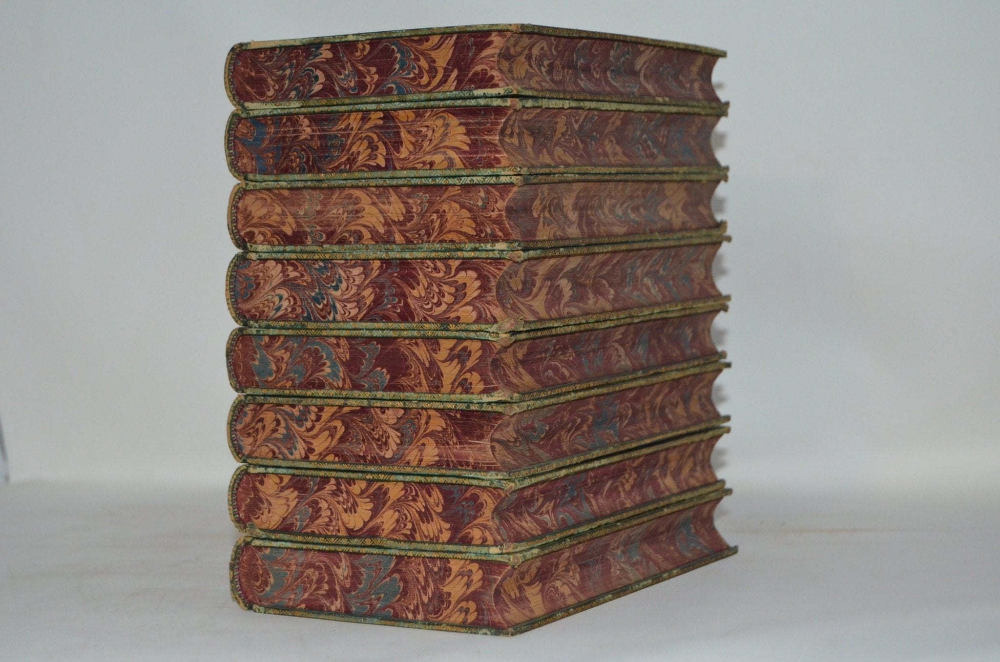 Antique Leather Bound Book Décor – 9” Dark Green & Gold - Waverley Novels - Brookfield Books