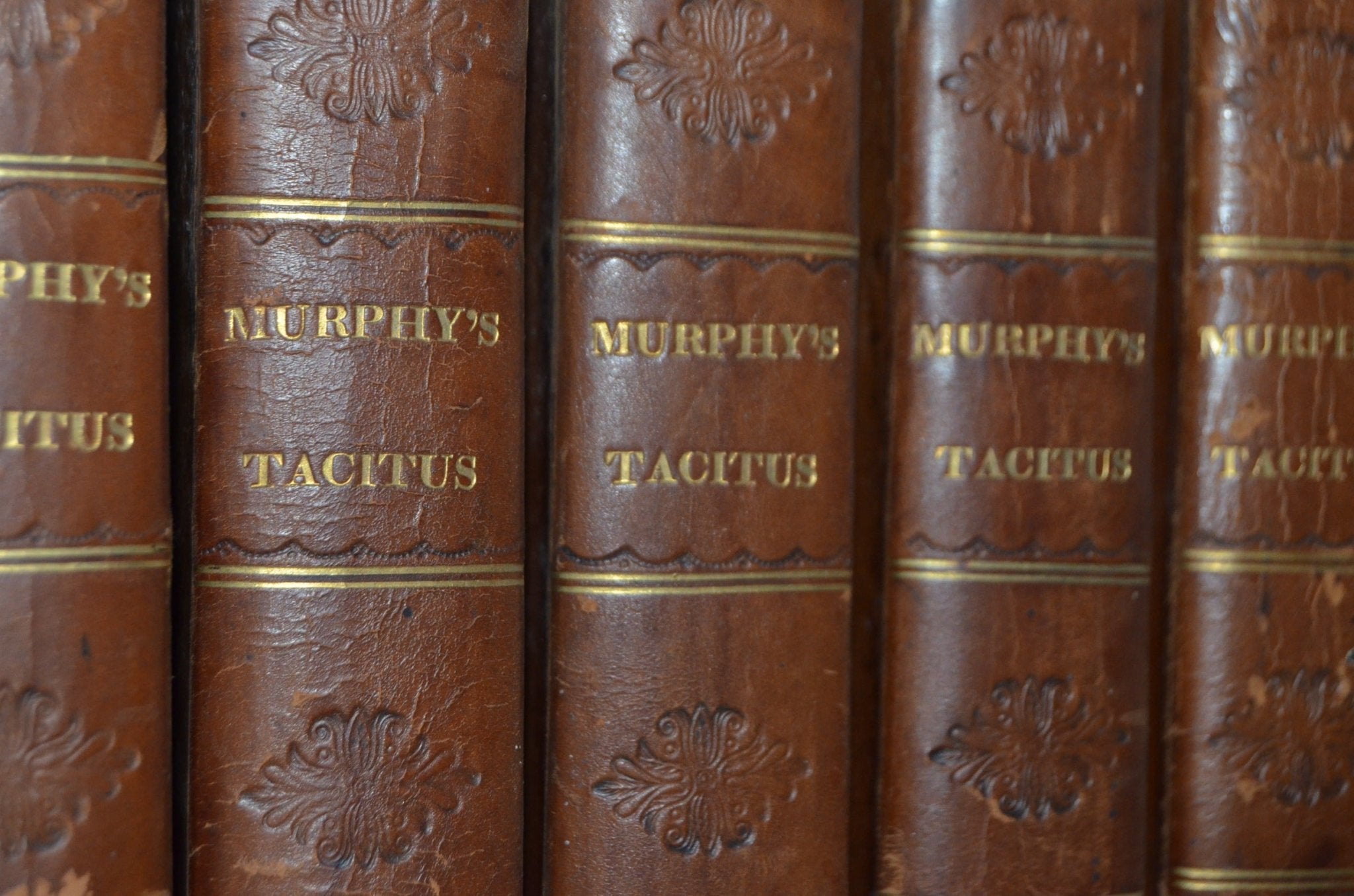 Antique Leather Bound – The Works of Cornelius Tacitus by Arthur Murphy 1813 - Brookfield Books