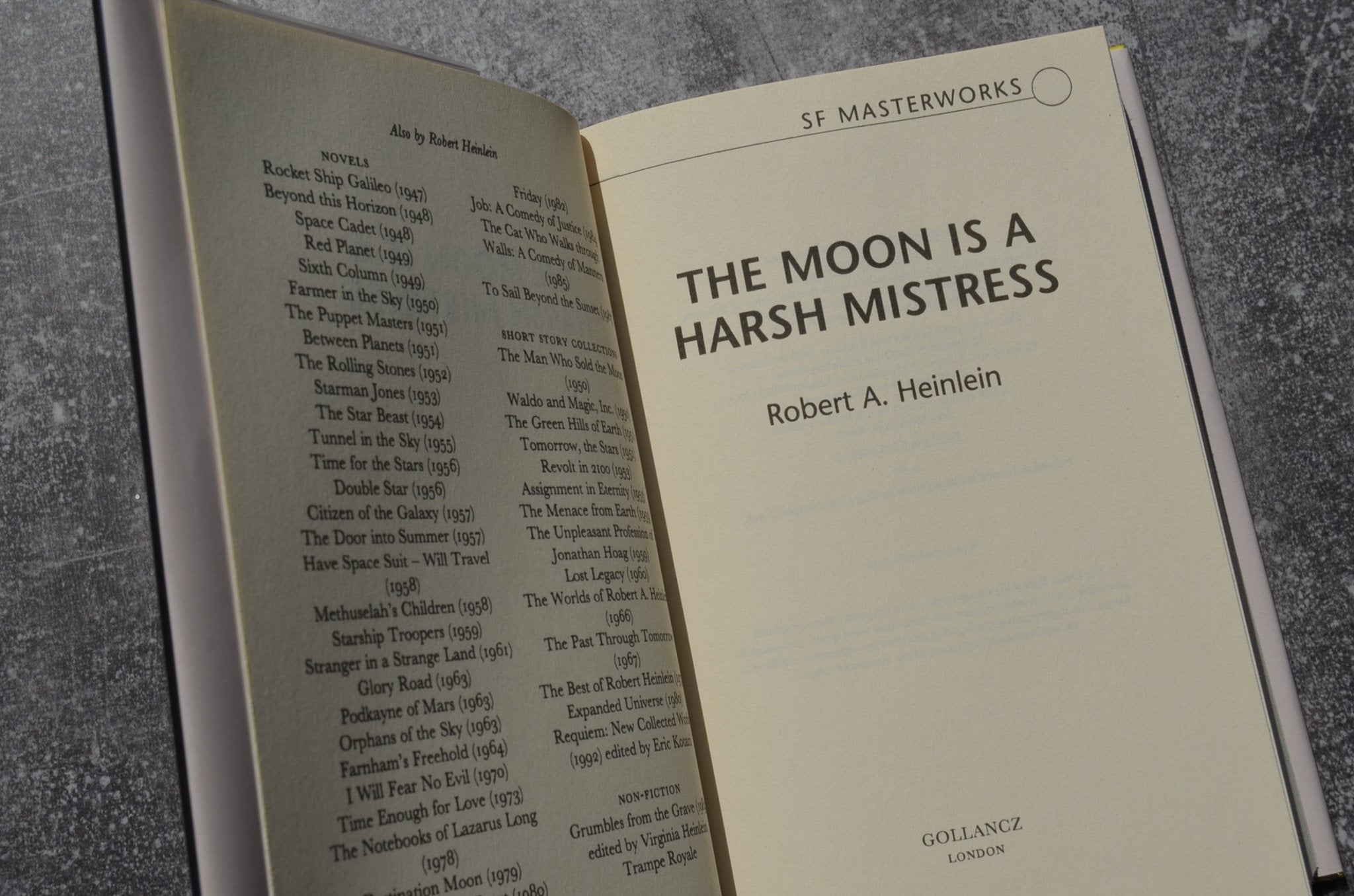 New Editions of Robert Heinlein Science Fiction Masterworks in Facsimile First Edition Dust Jackets - Brookfield Books