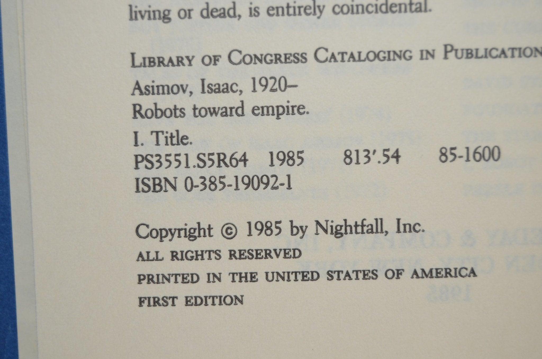 The Complete Robot Series by Isaac Asimov 1982-1985 - Brookfield Books