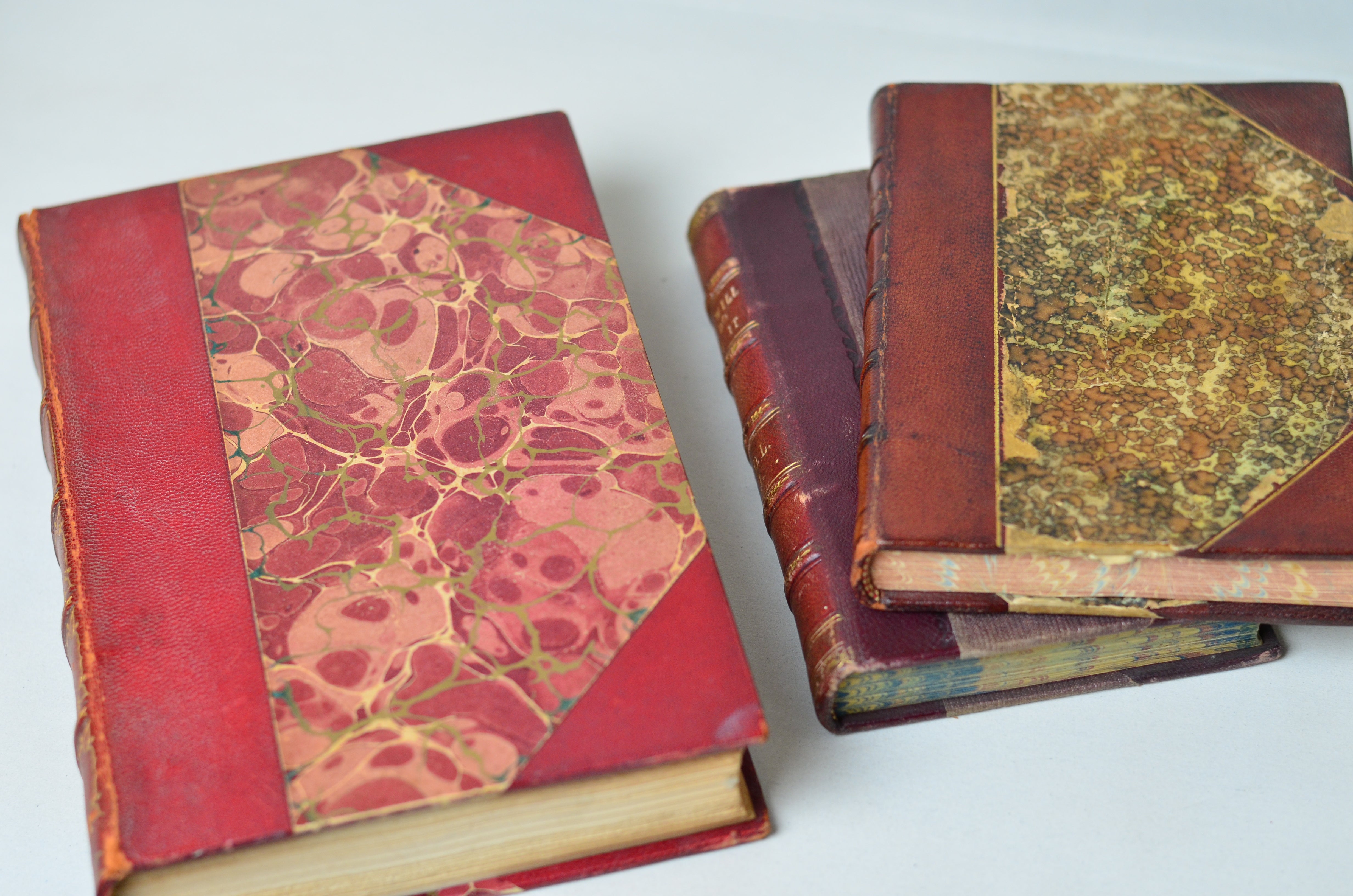 Dark Brown Antique Leather Book Set – 7 Books, Victor Hugo