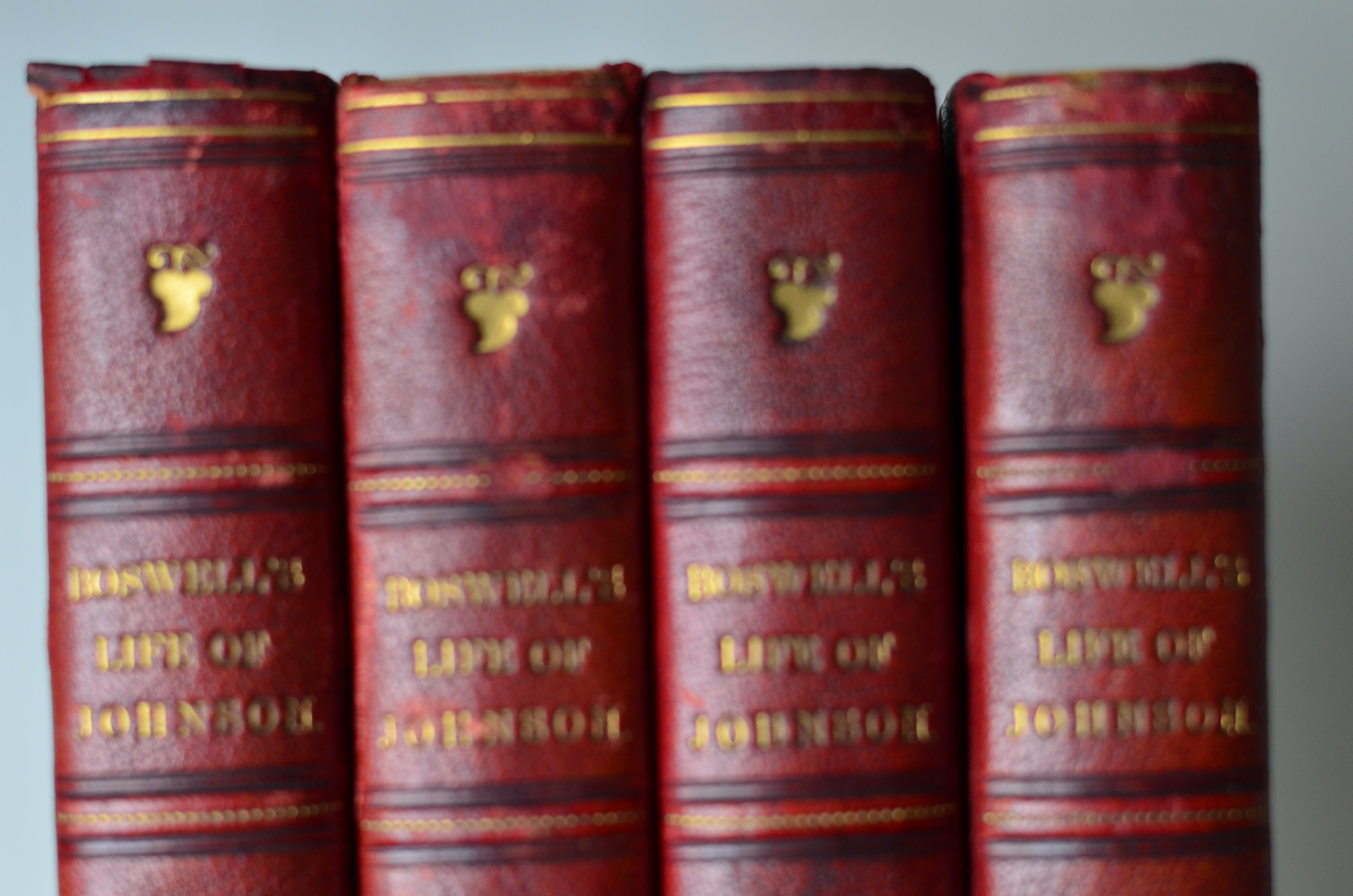 Antique Leather Bound Life of Samuel Johnson by James Boswell 1826