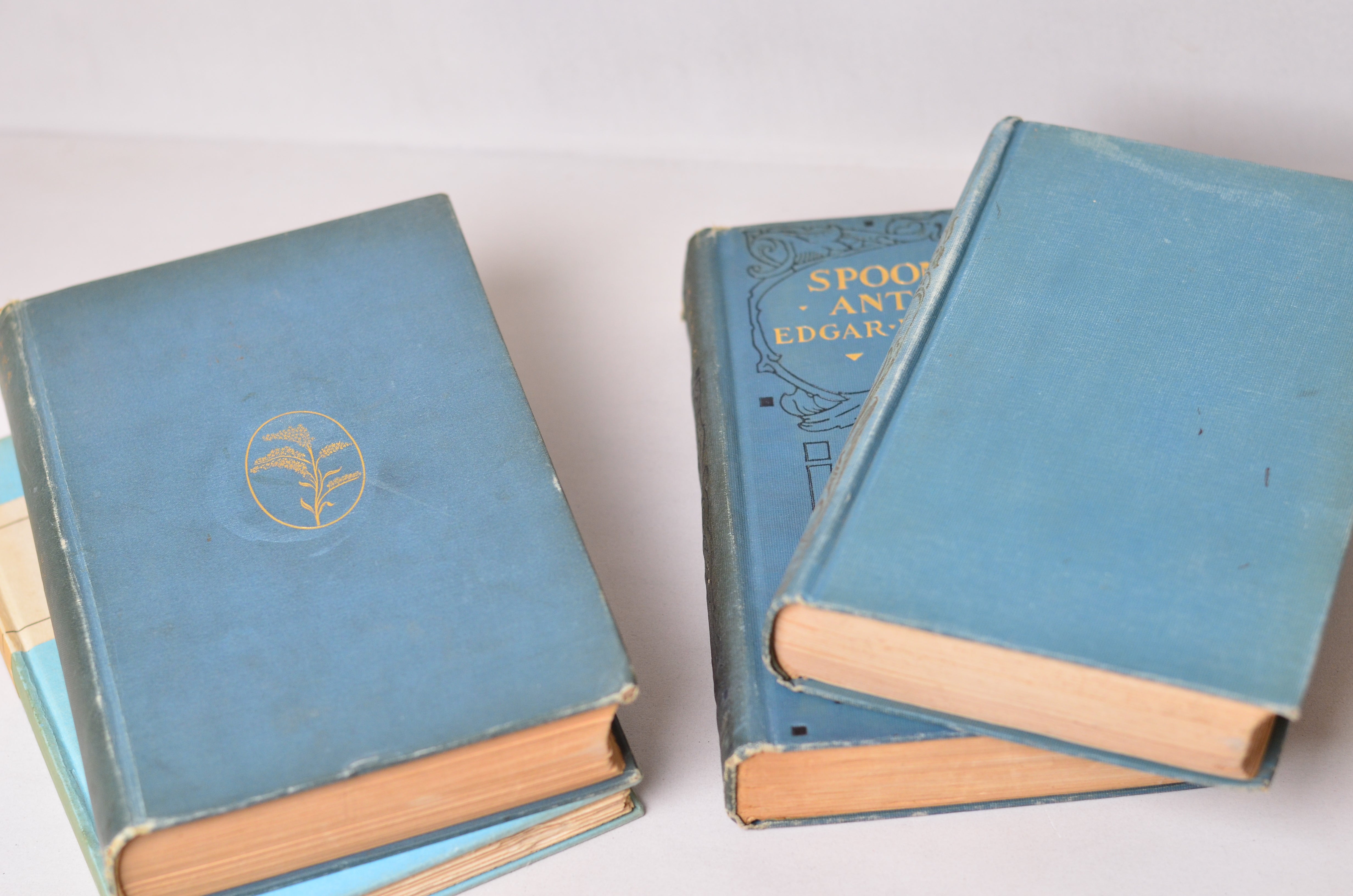 Teal Blue Antique Cloth Book Set – 8 Books, Alexandre Dumas