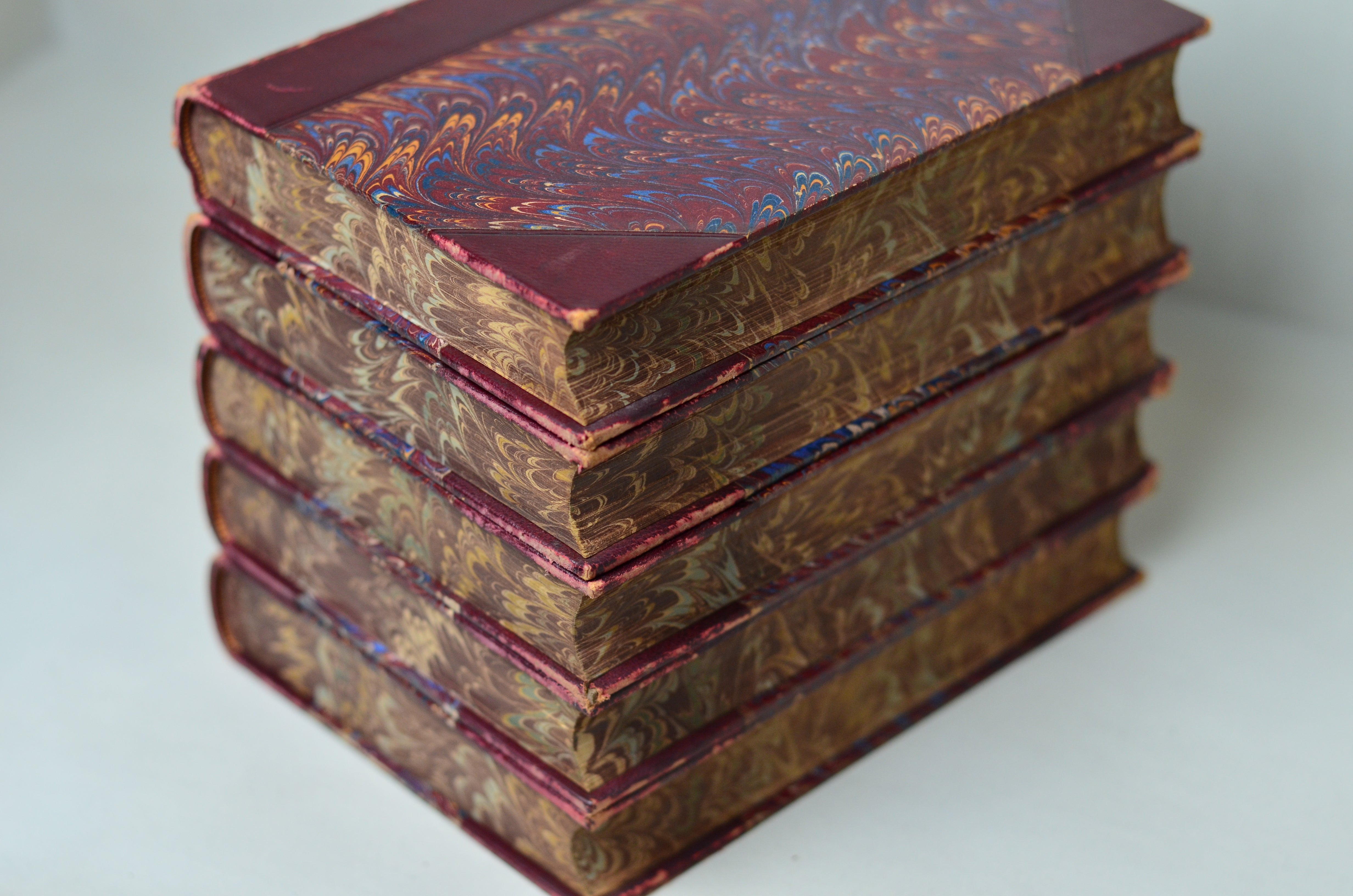 Complete Antique Leather Bound Works of Benjamin Disreali 1882