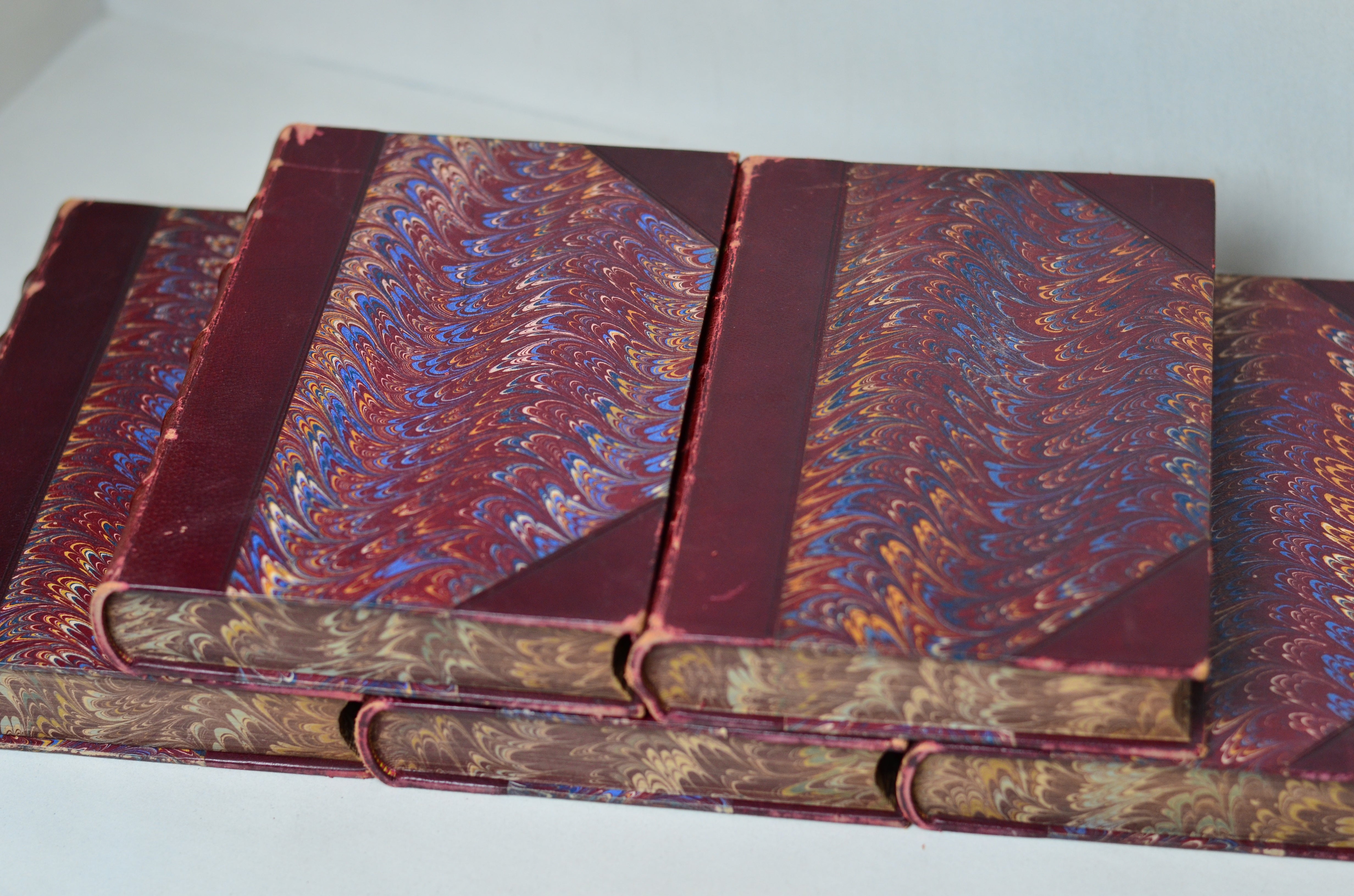 Complete Antique Leather Bound Works of Benjamin Disreali 1882