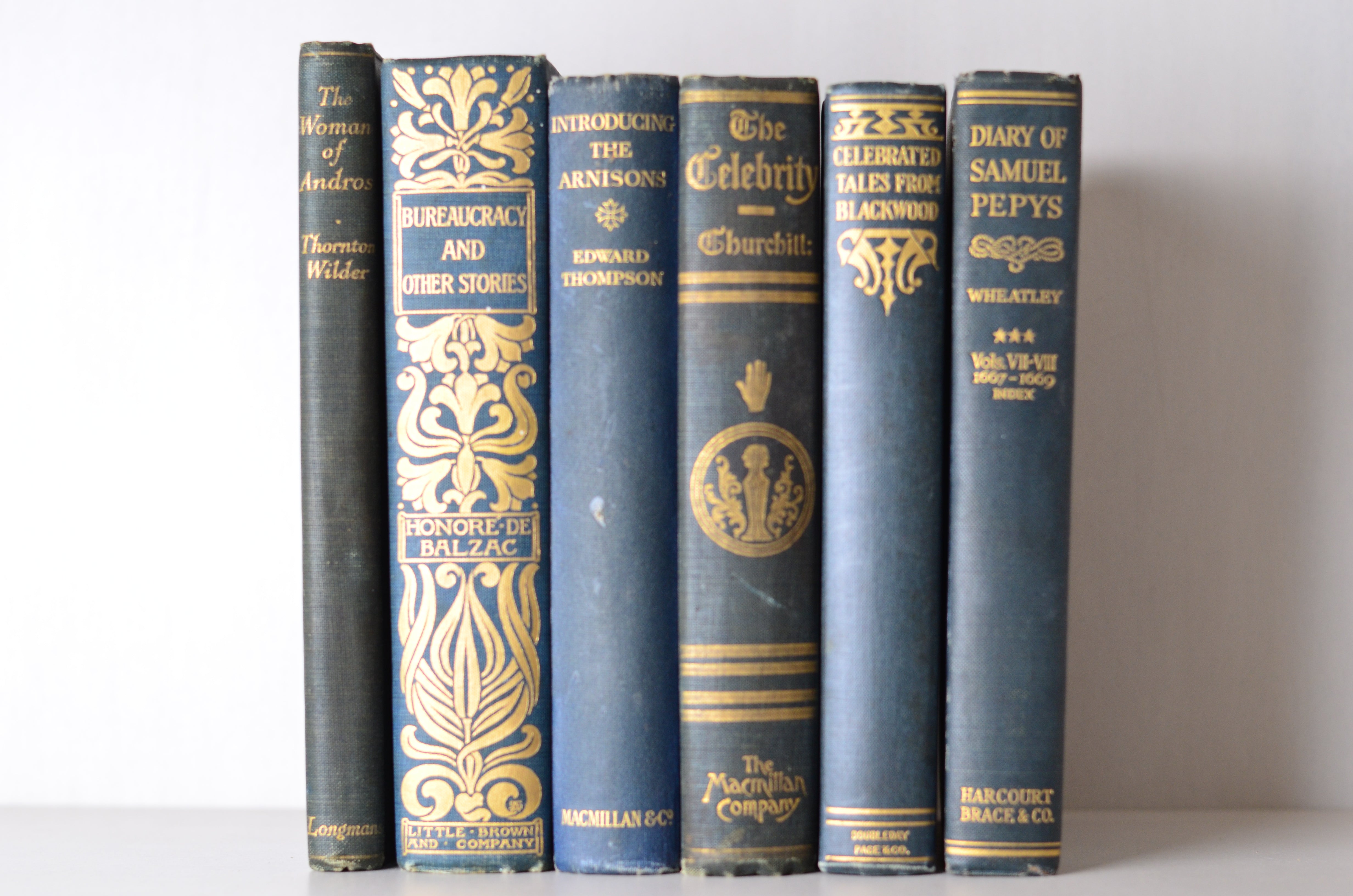 Blue Antique Cloth Book Set – 6 Books, Winston Churchill
