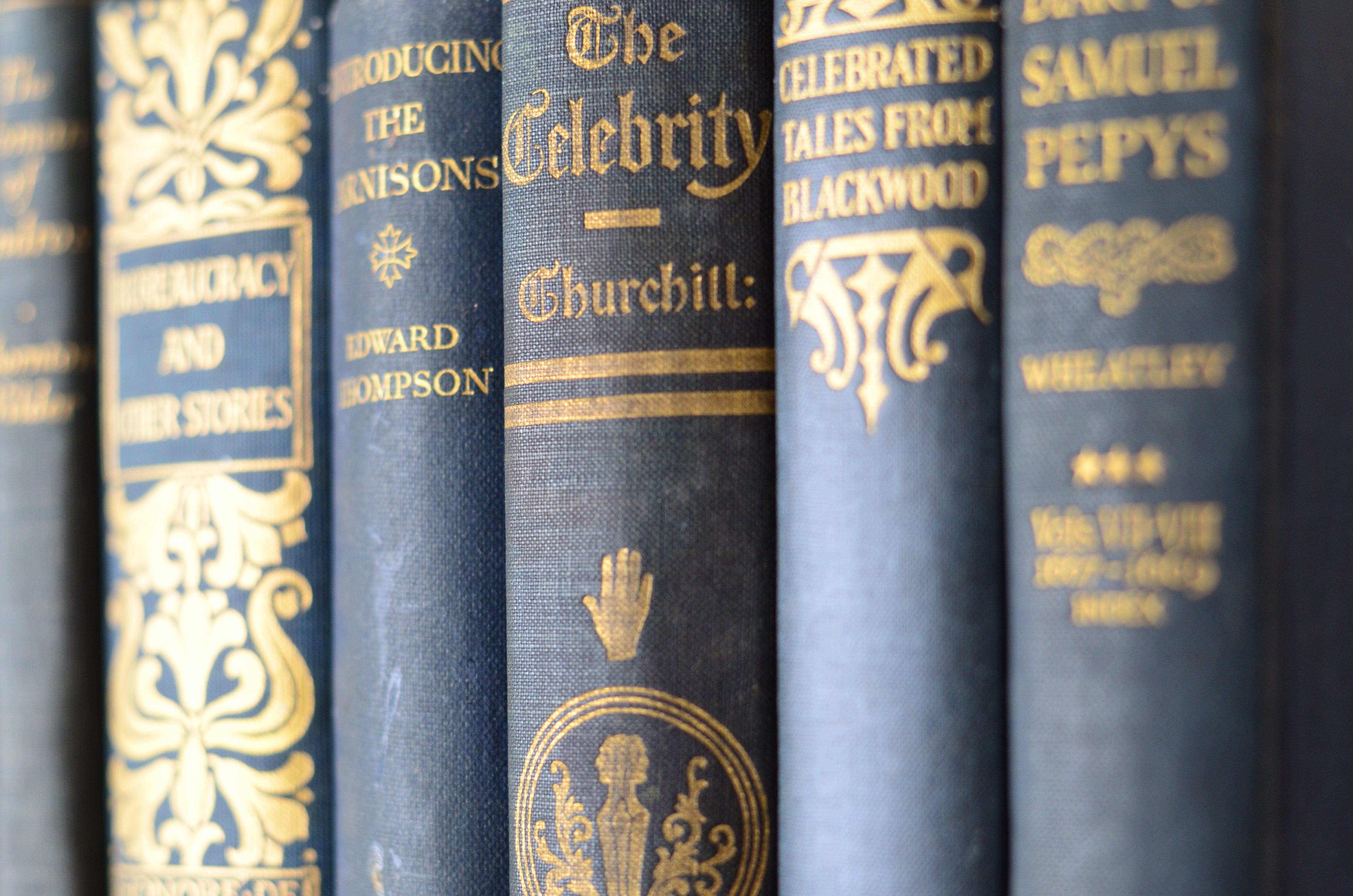 Blue Antique Cloth Book Set – 6 Books, Winston Churchill