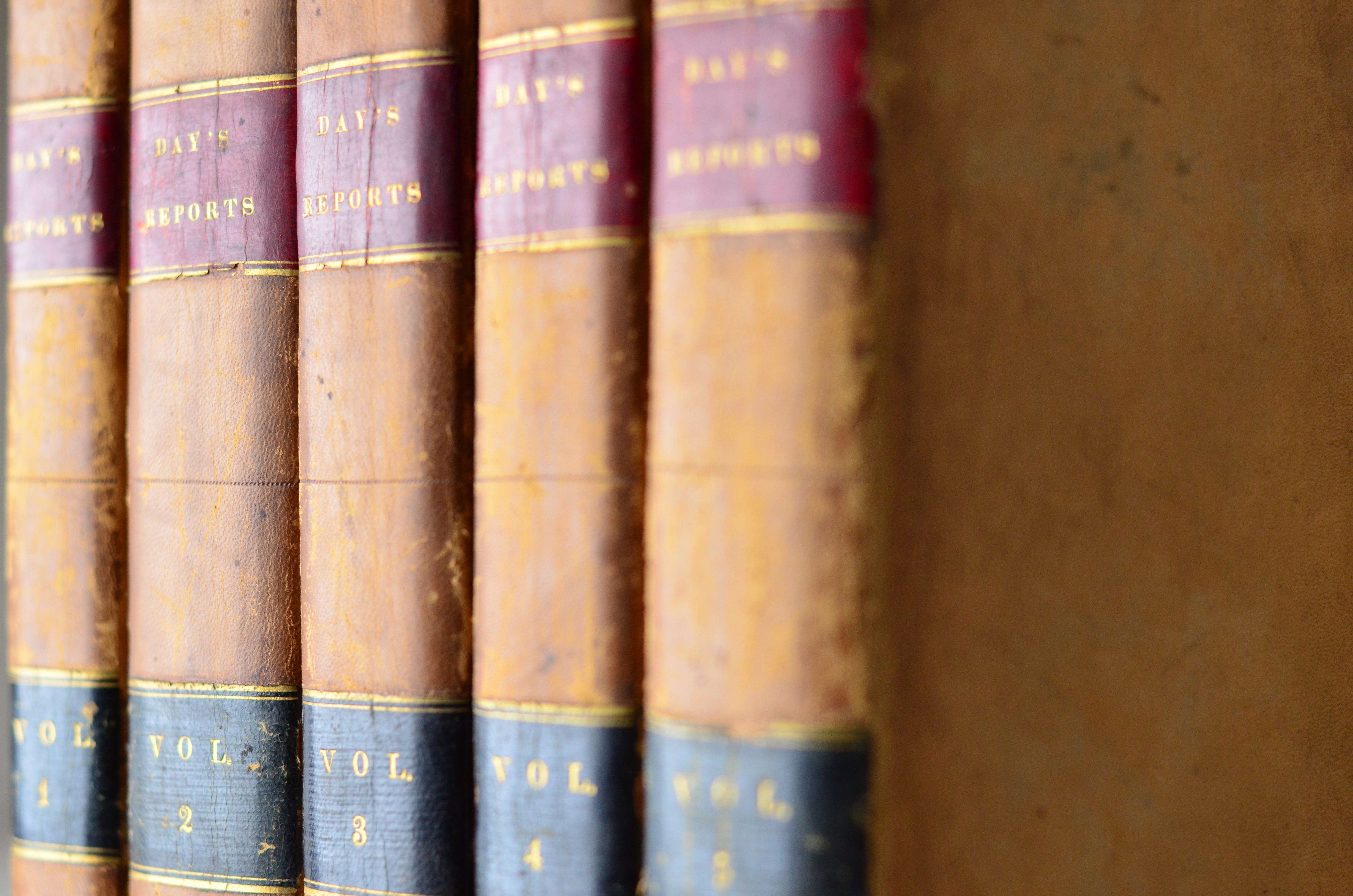 Light Brown Antique Leather Book Set – 5 Books, Thomas Day