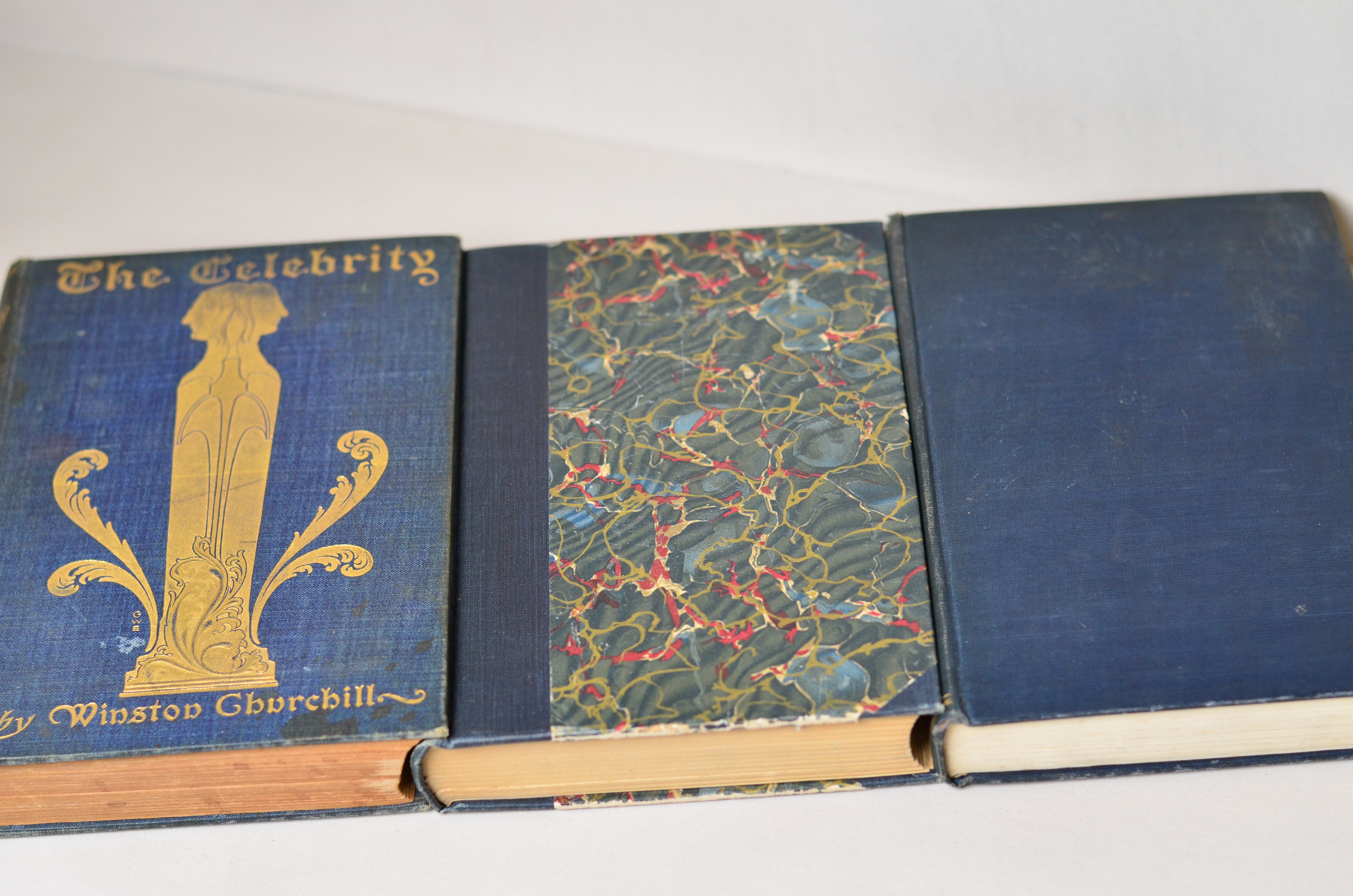 Blue Antique Cloth Book Set – 6 Books, Winston Churchill