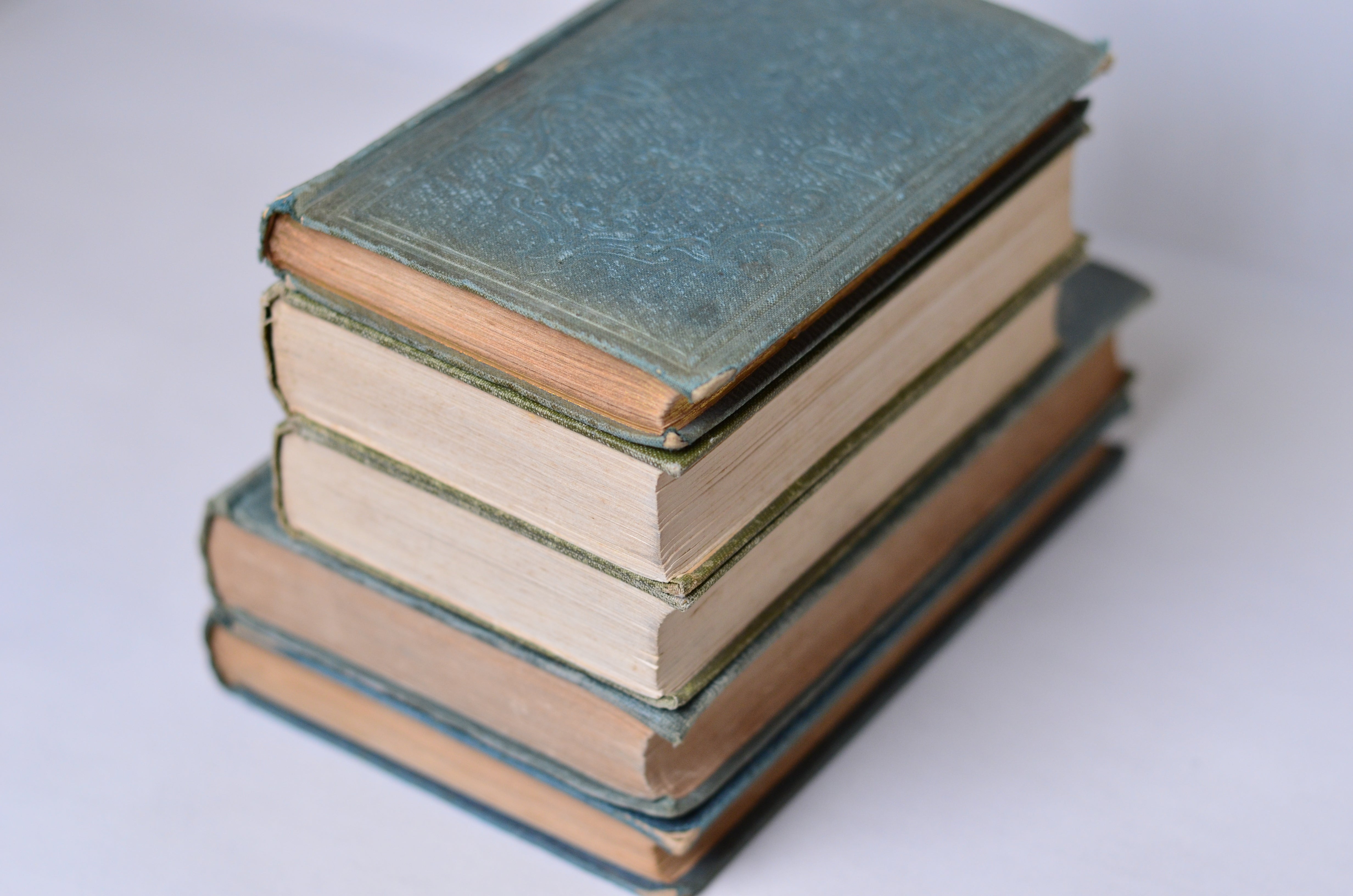 Green Antique Cloth Book Set – 5 Books, Maria Edgeworth, Thomas Carlyle