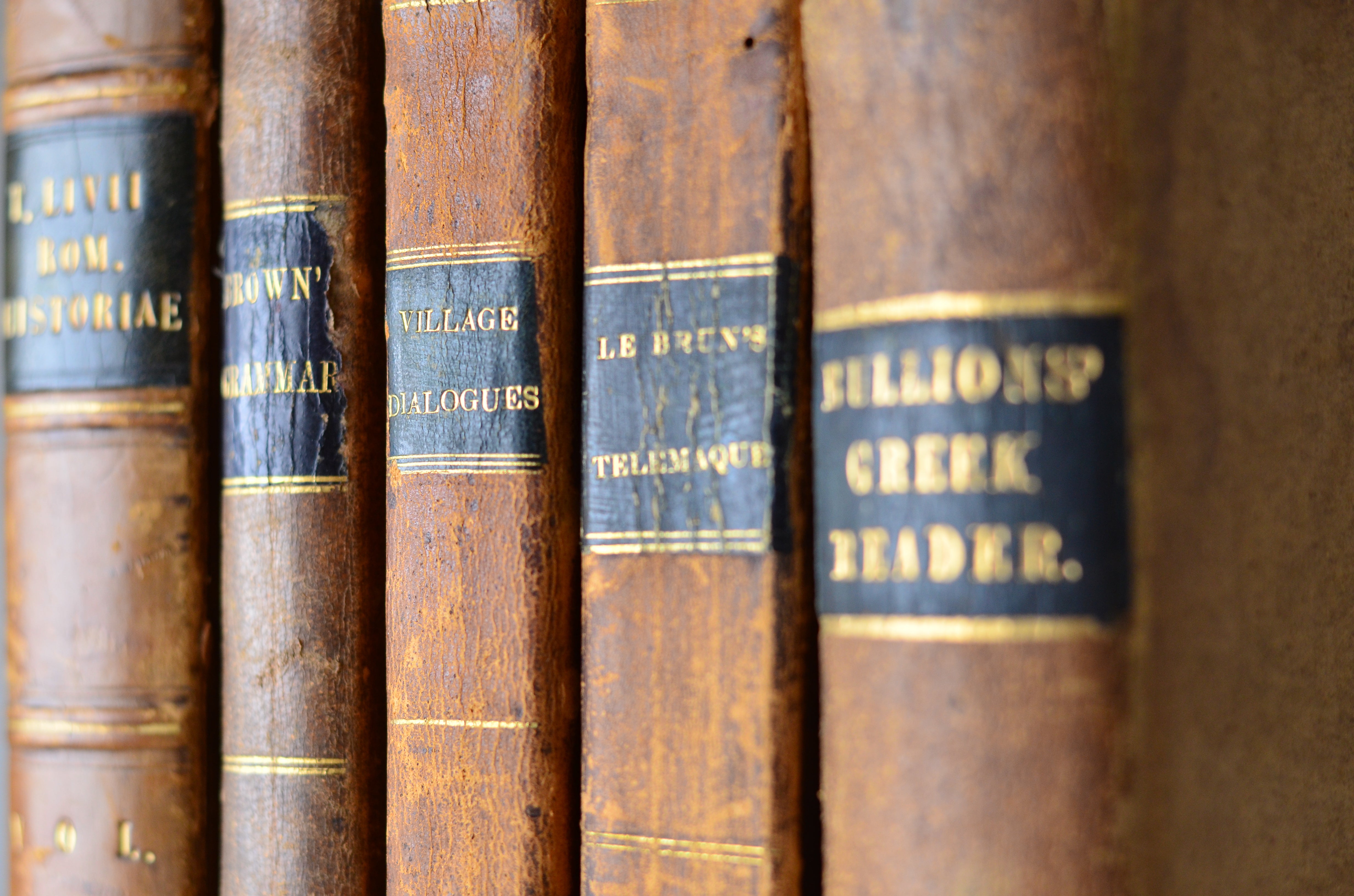 Light Brown Antique Leather Book Set – 5 Books, Livy's Rome