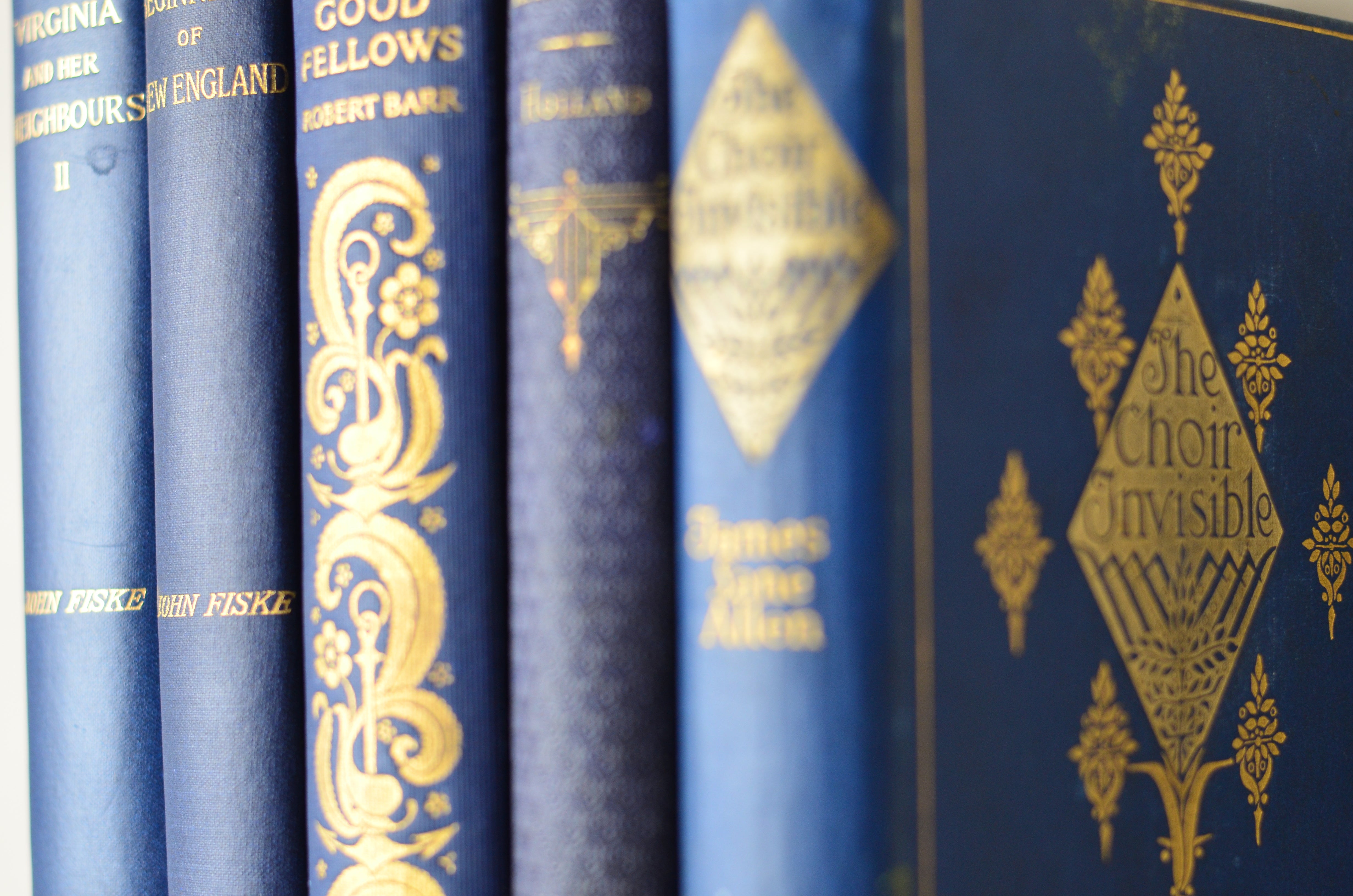 Blue Antique Cloth Book Set – 5 Books, James Lane Allen