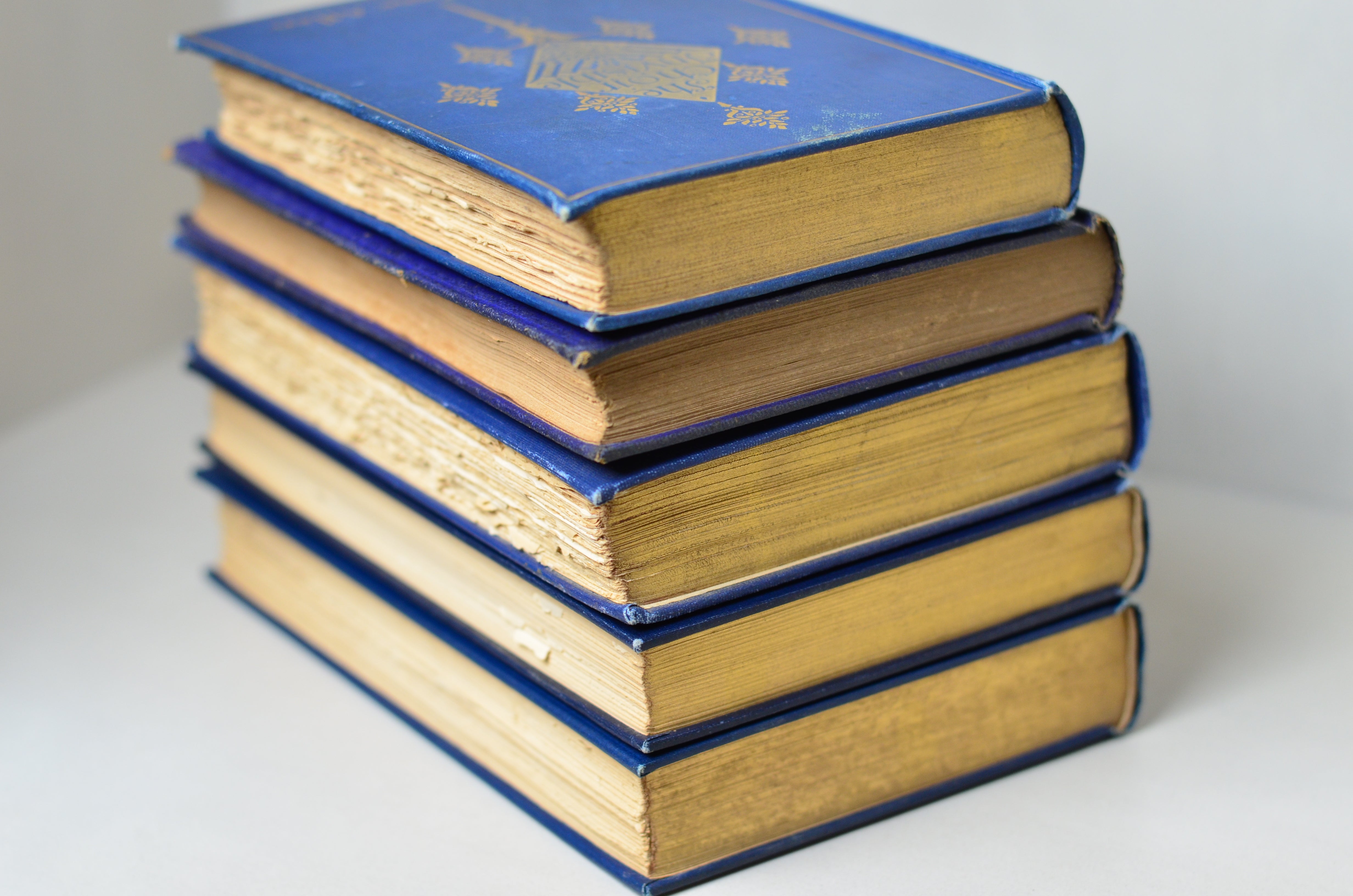 Blue Antique Cloth Book Set – 5 Books, James Lane Allen