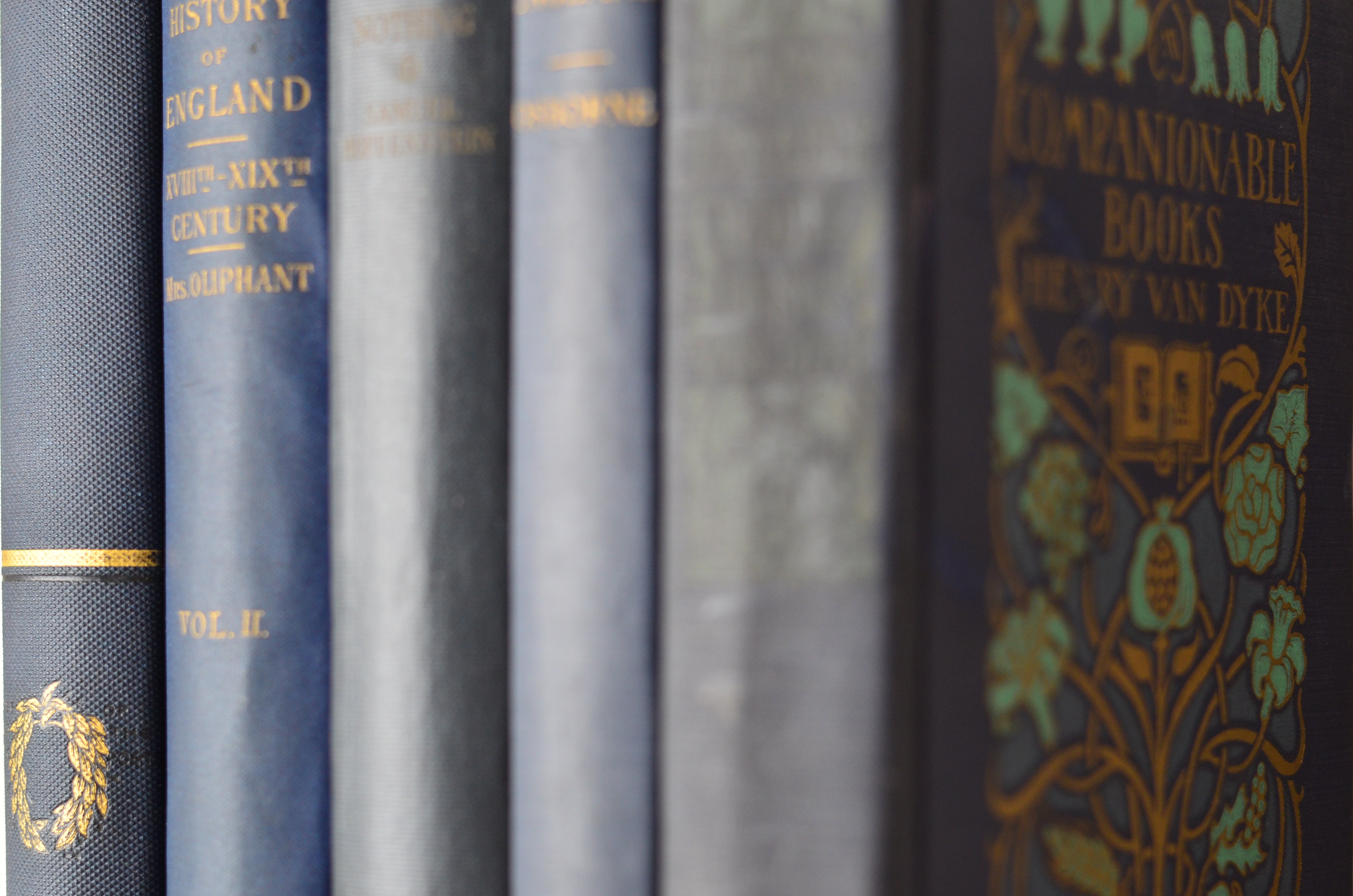 Blue Antique Cloth Book Set – 5 Books, Oliver Wendell Holmes