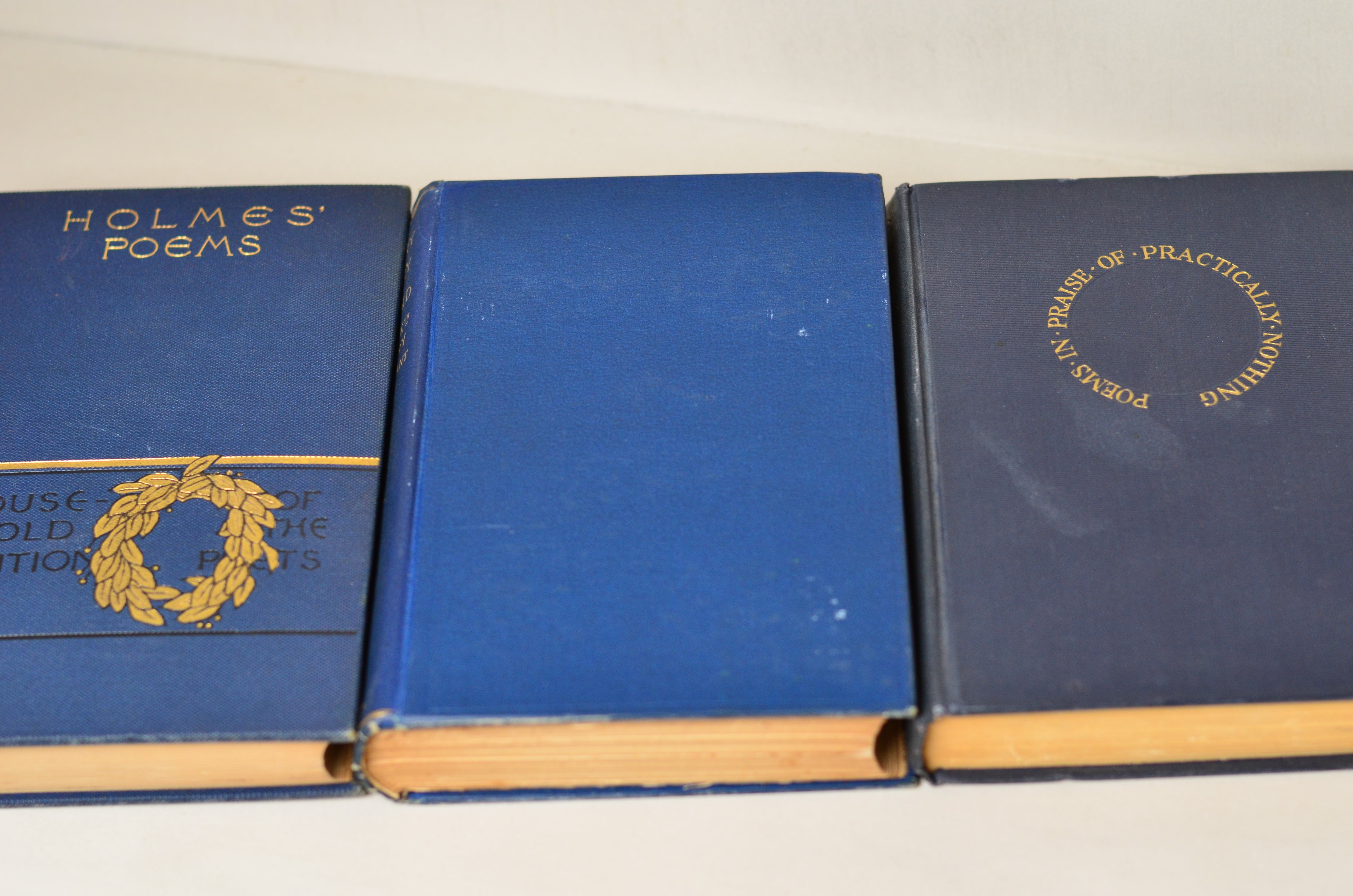 Blue Antique Cloth Book Set – 5 Books, Oliver Wendell Holmes