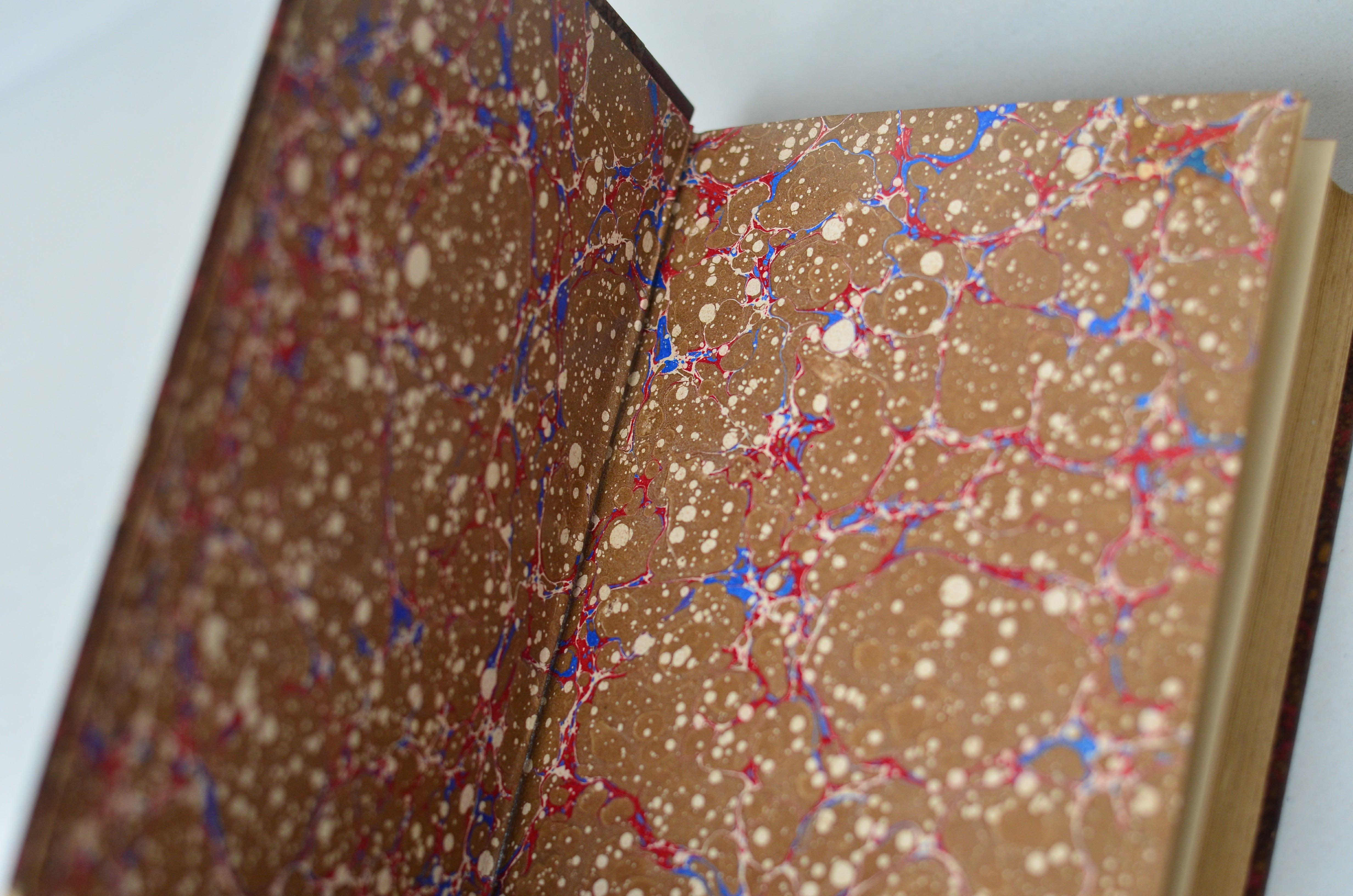 Red Antique Leather Book Set – 7 Books, Honore de Balzac