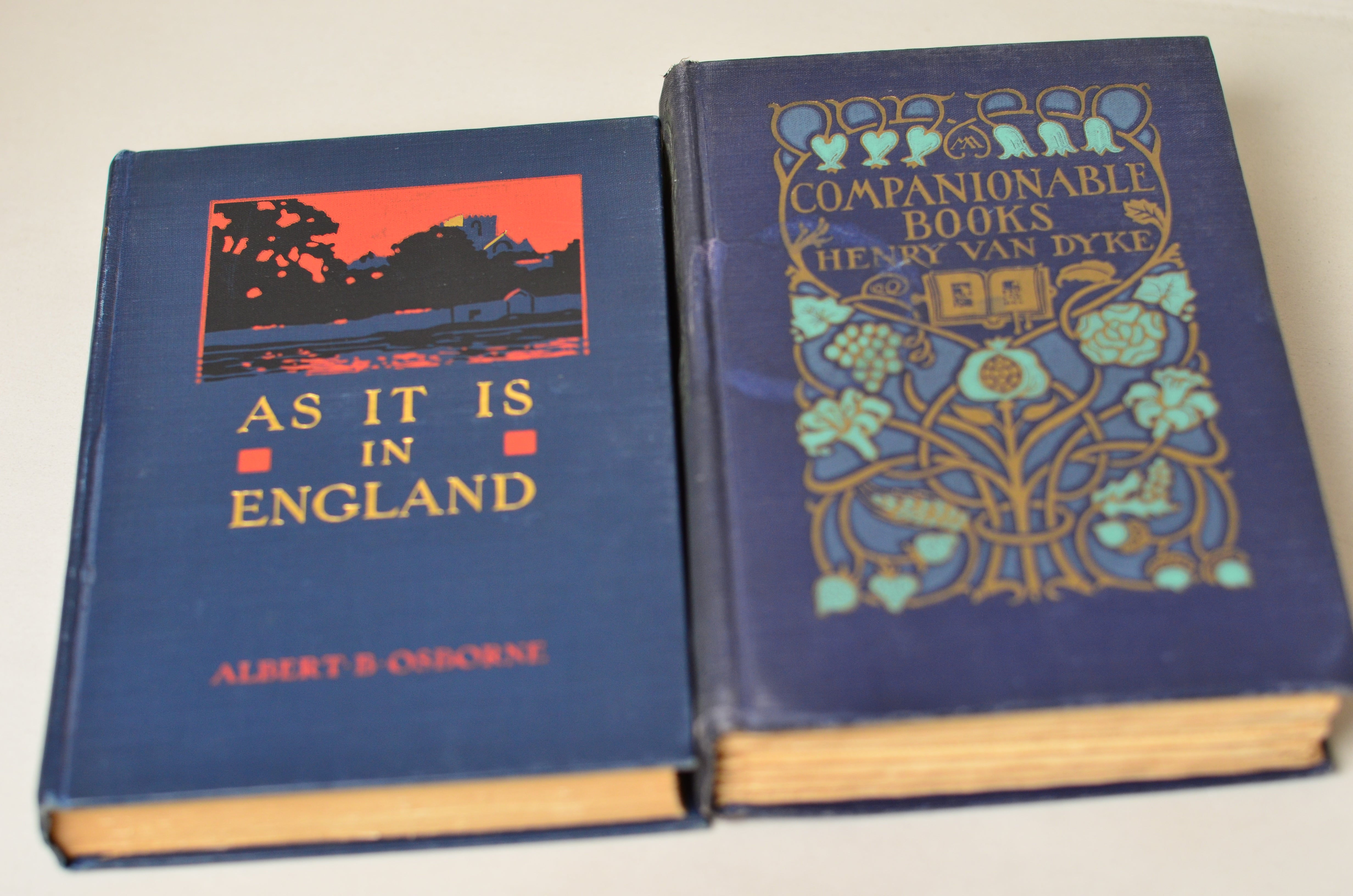 Blue Antique Cloth Book Set – 5 Books, Oliver Wendell Holmes