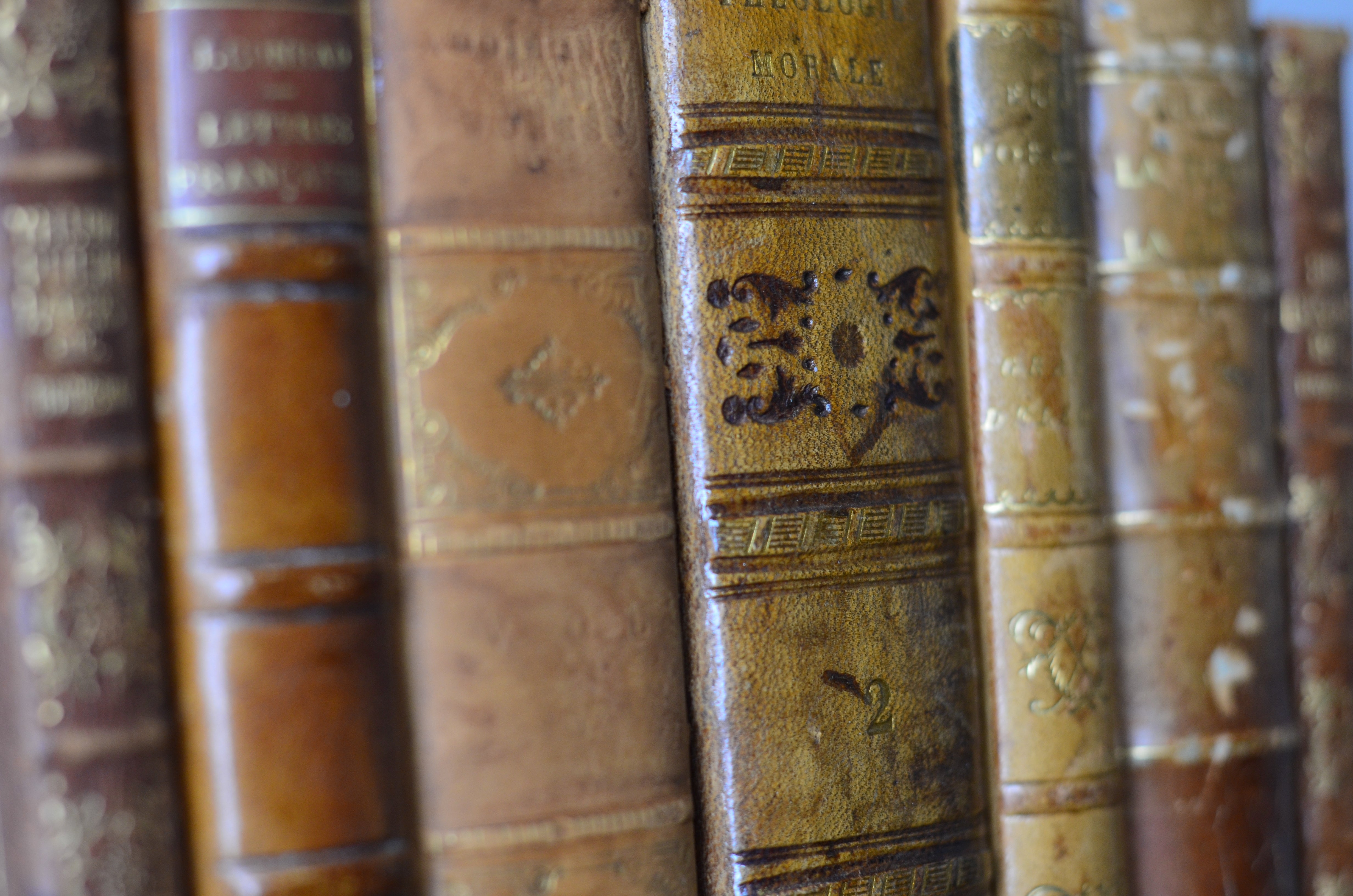 Light Brown Antique Leather Book Set – 7 Books, William Makepeace Thackeray