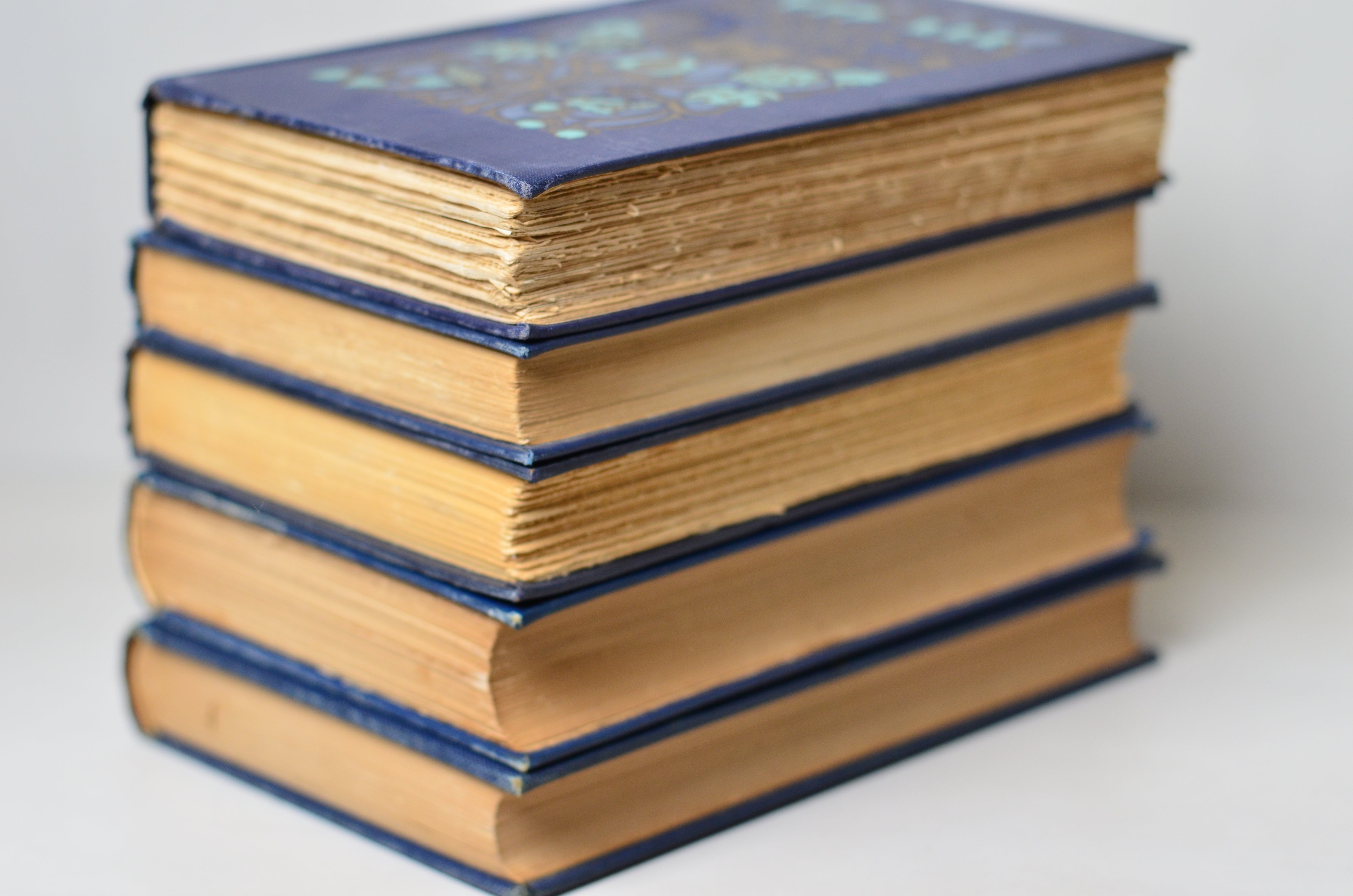 Blue Antique Cloth Book Set – 5 Books, Oliver Wendell Holmes