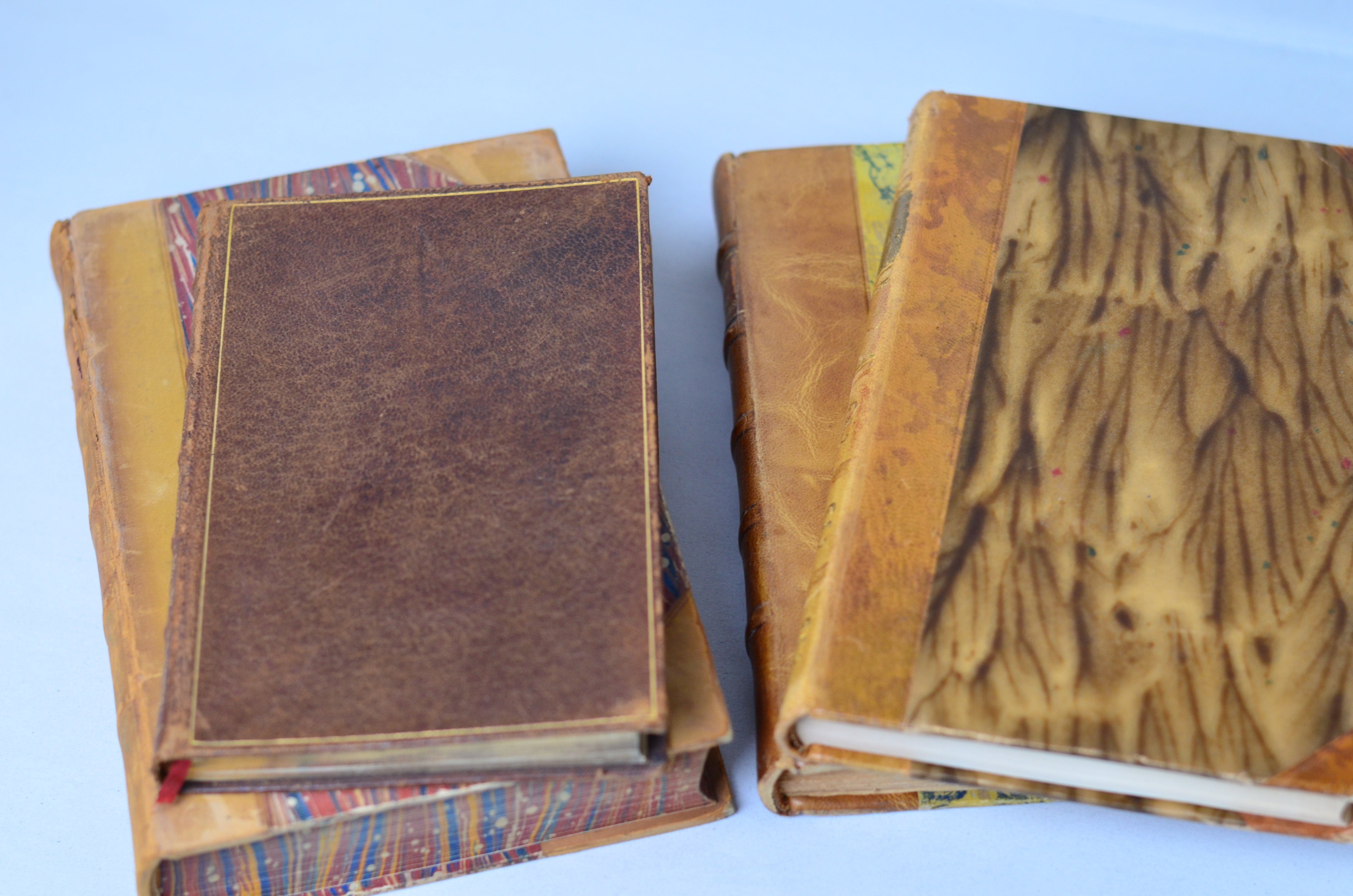 Light Brown Antique Leather Book Set – 7 Books, William Makepeace Thackeray