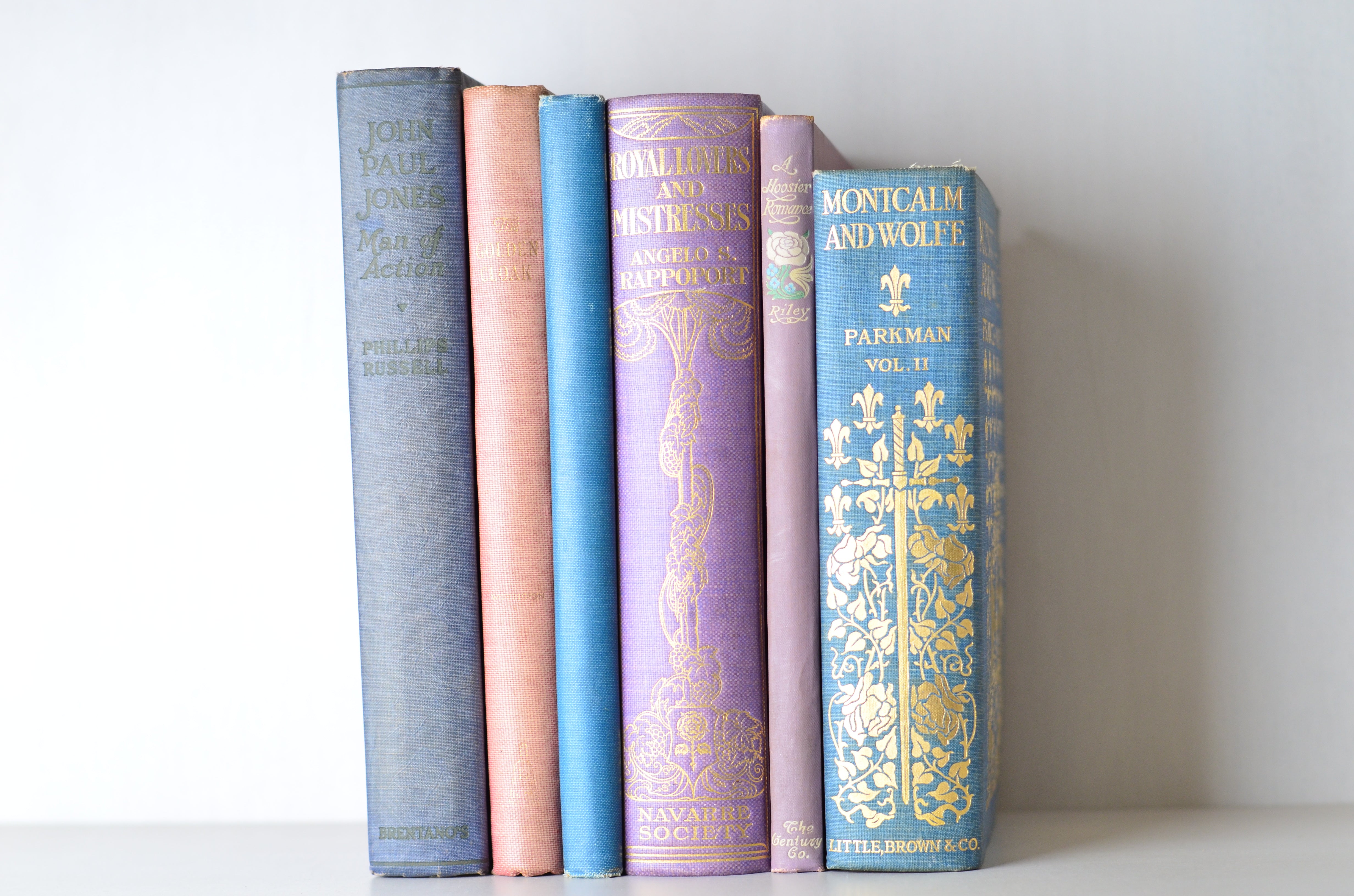 Pastel Antique Cloth Book Set – 6 Books, Royal Lovers and Mistresses