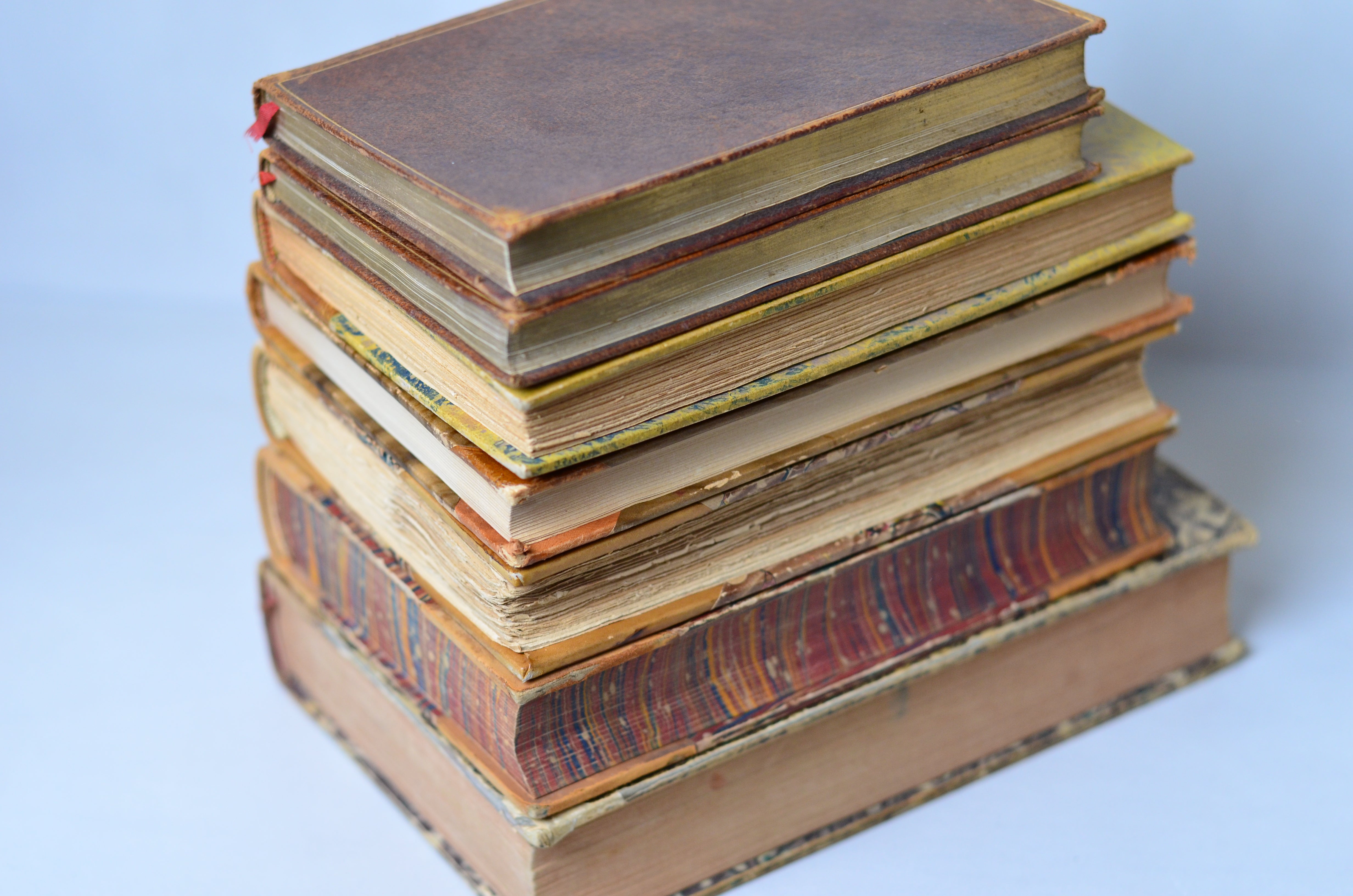 Light Brown Antique Leather Book Set – 7 Books, William Makepeace Thackeray
