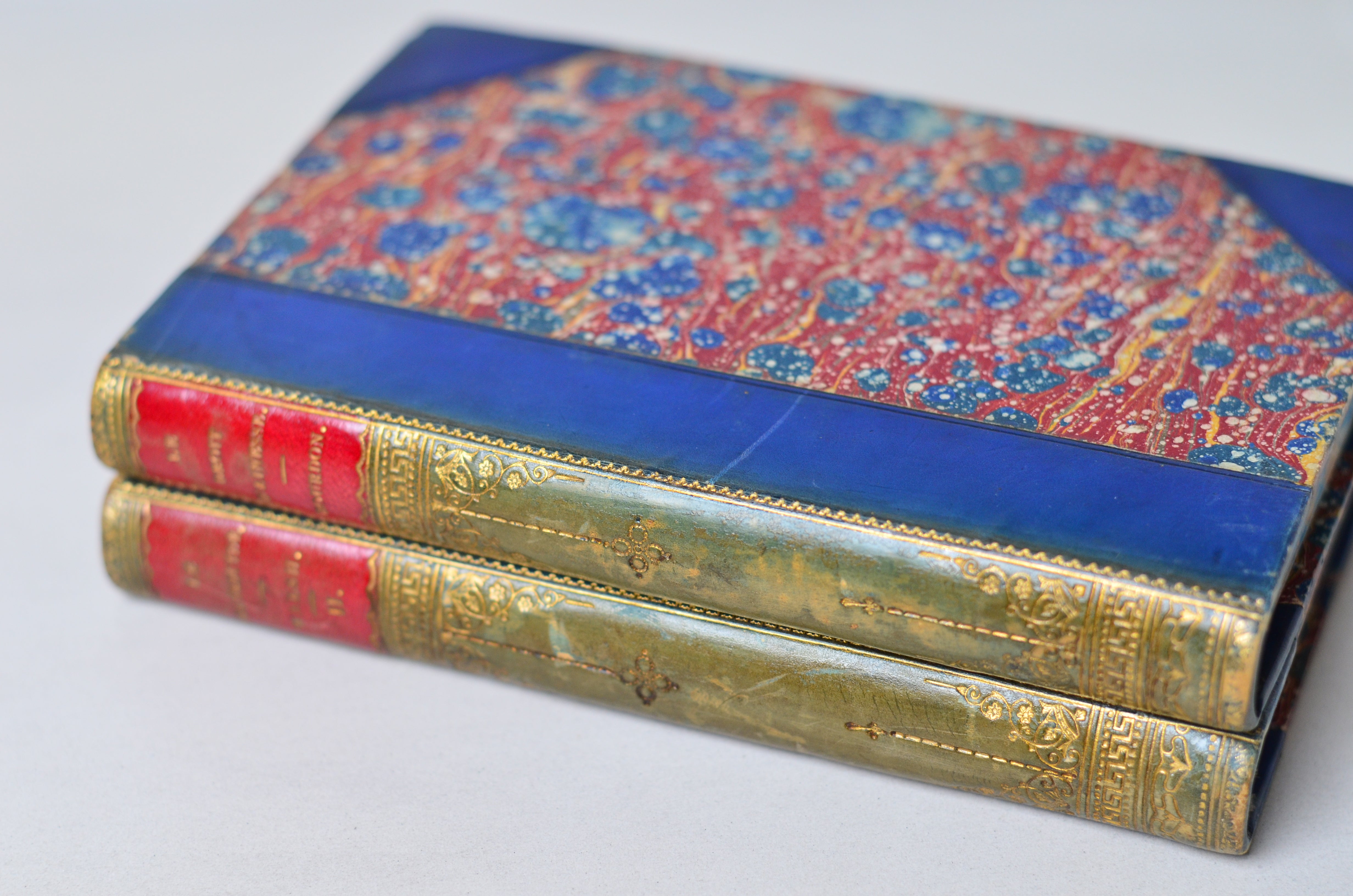 Green Antique Leather Book Set – 5 Books, Cornhill Magazine