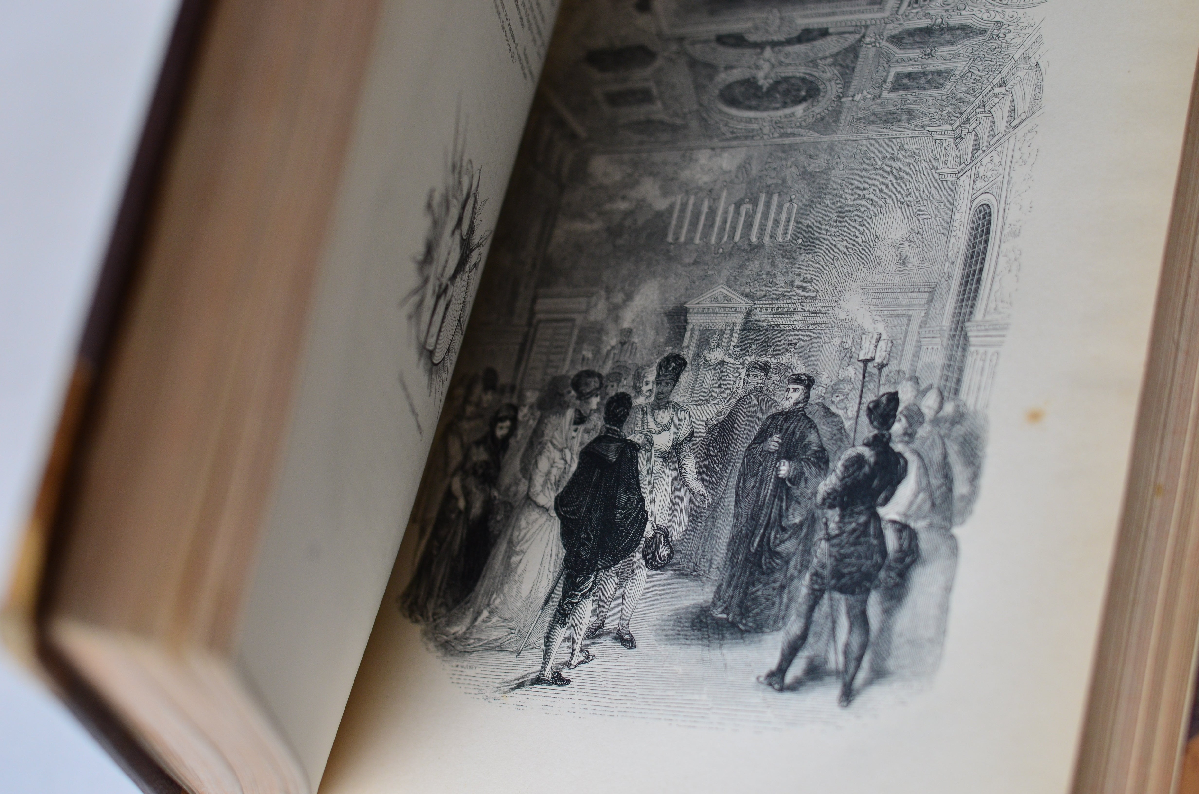 Antique Leather Bound Pictorial Works of William Shakespeare - Charles Knight c. 1843