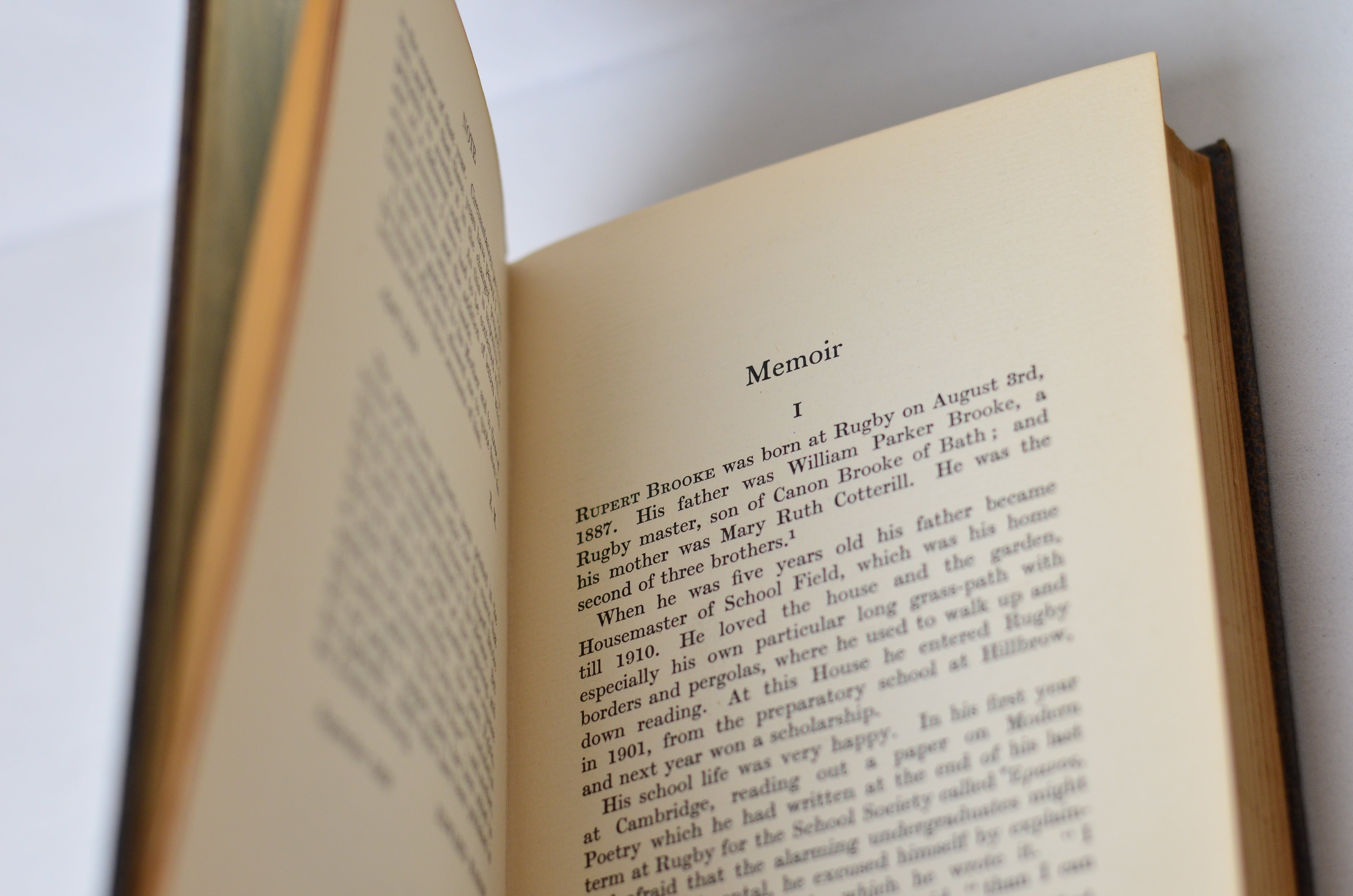 Antique Leather Bound Collected Poems of Rupert Brooke 1928