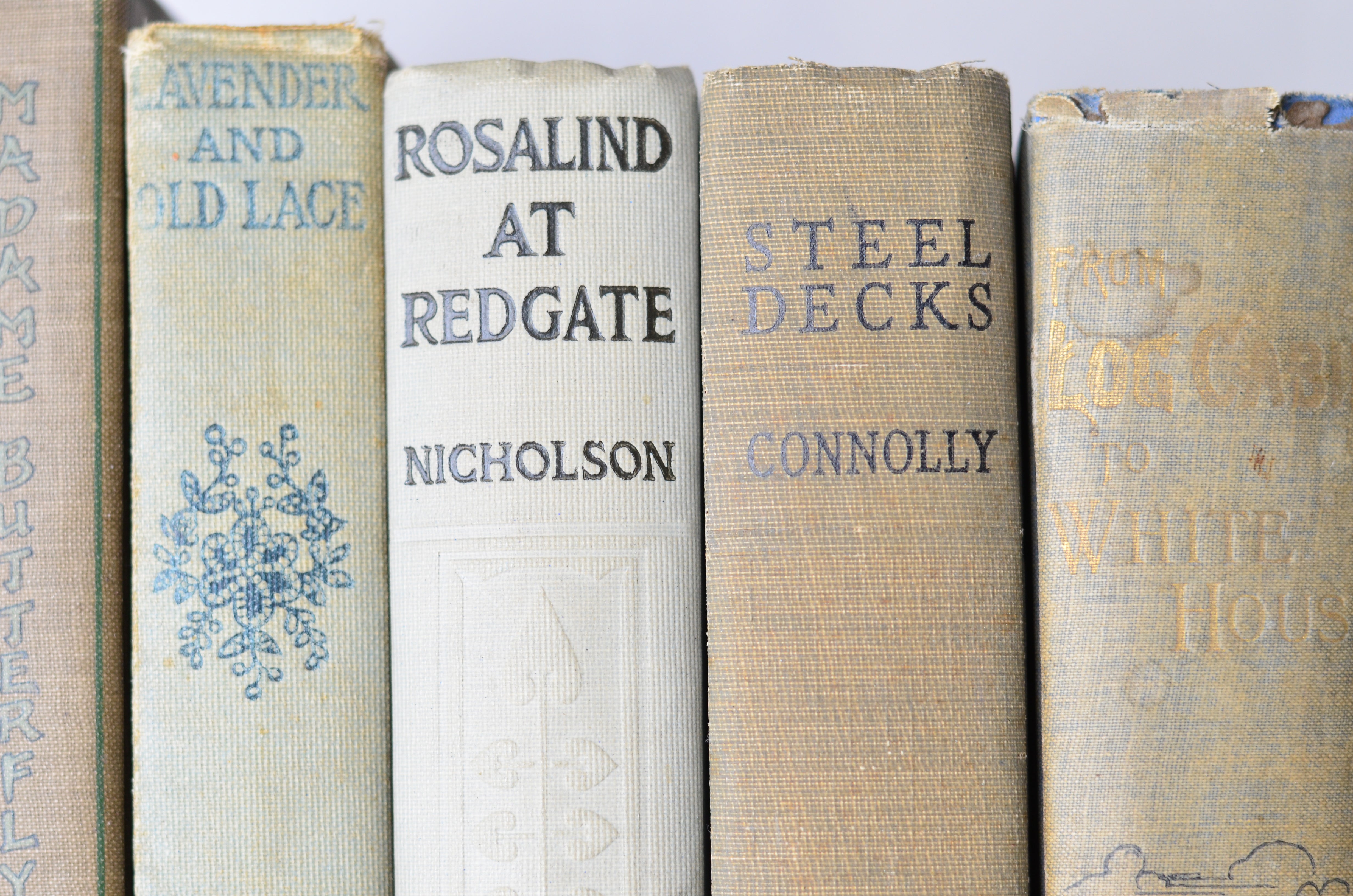 Green Antique Cloth Book Set – 8 books, Sea Green
