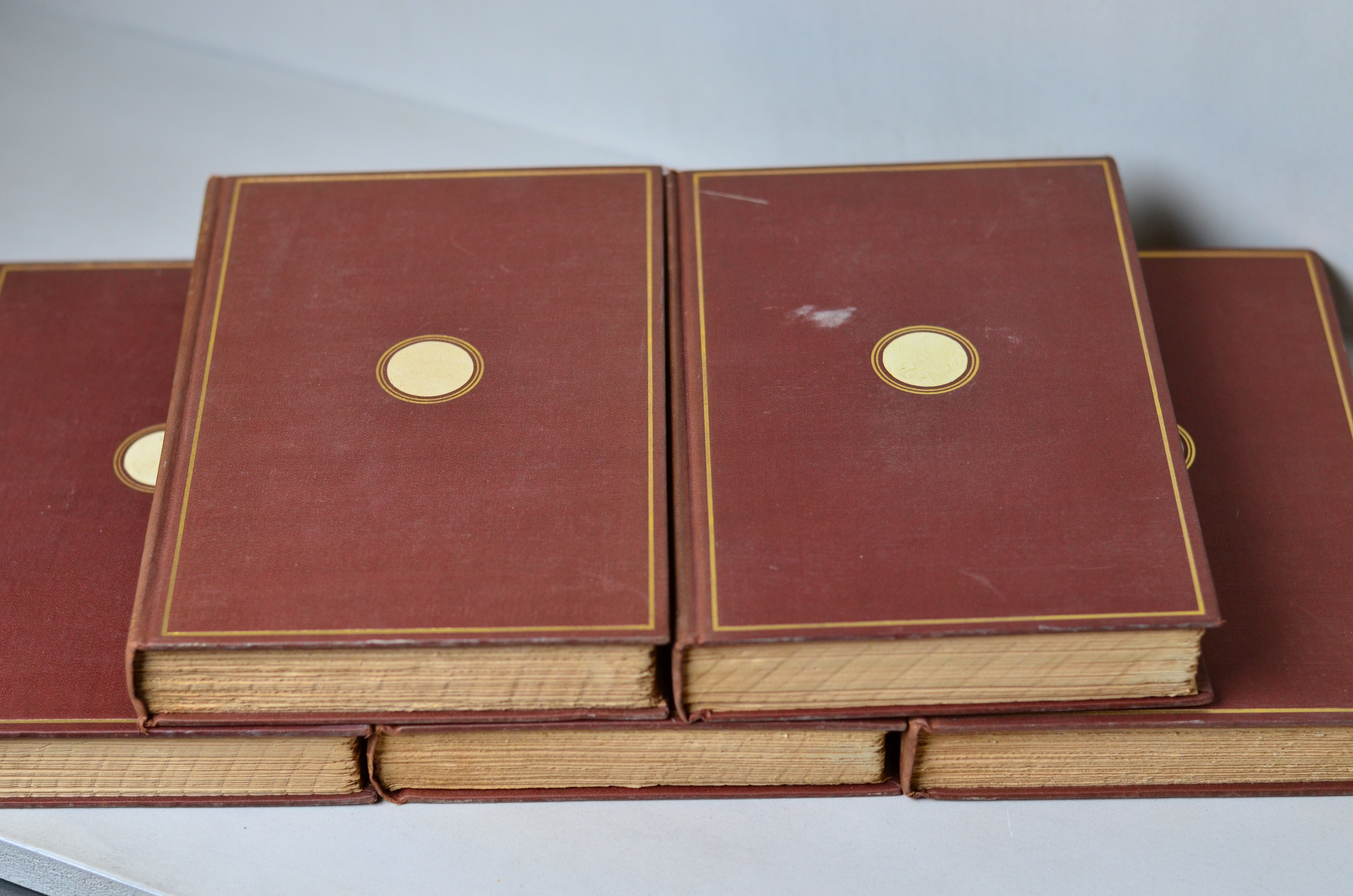 Dark Brown Antique Cloth Book Set – 8 Books, Rudyard Kipling