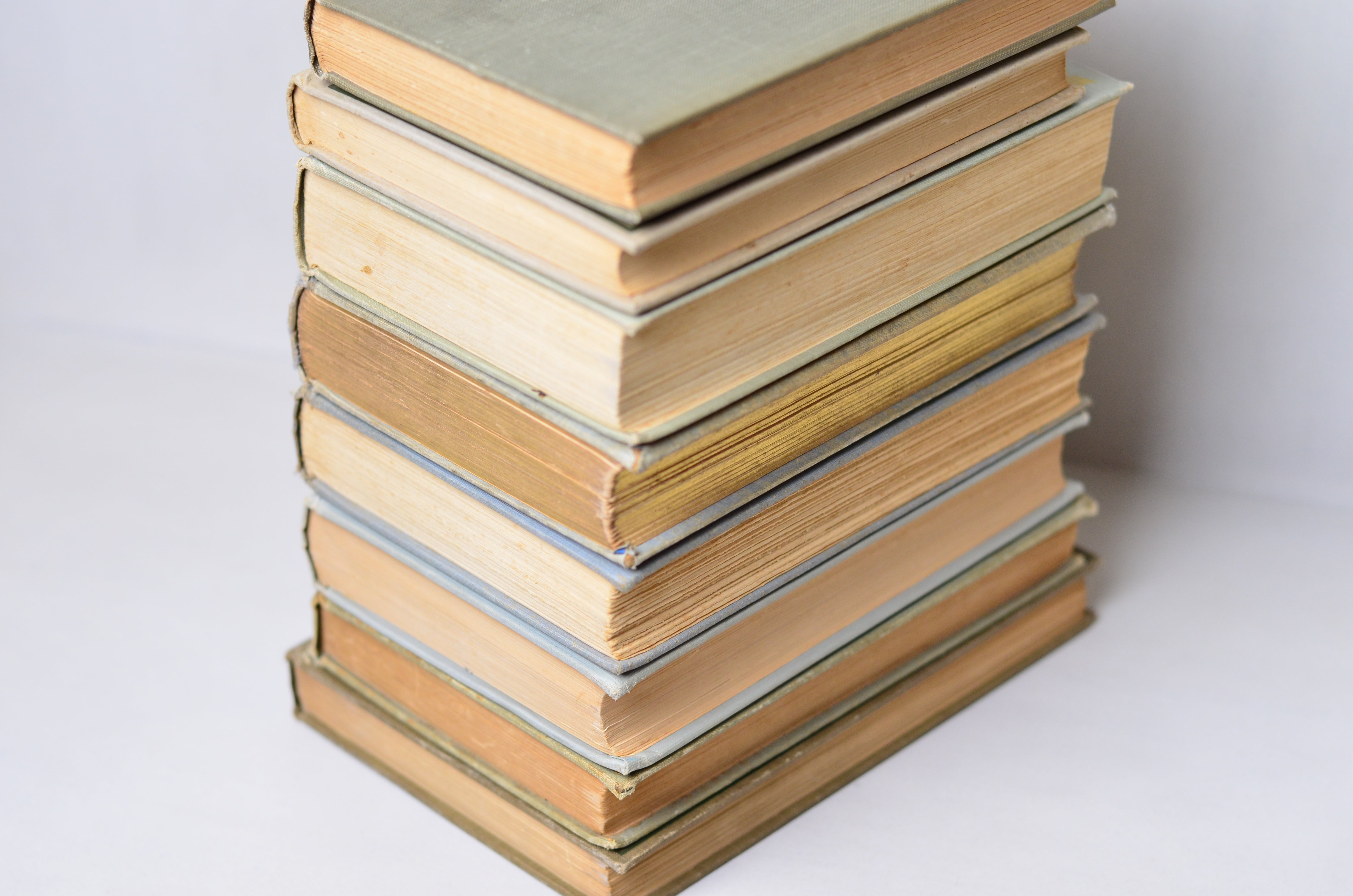 Green Antique Cloth Book Set – 8 books, Sea Green