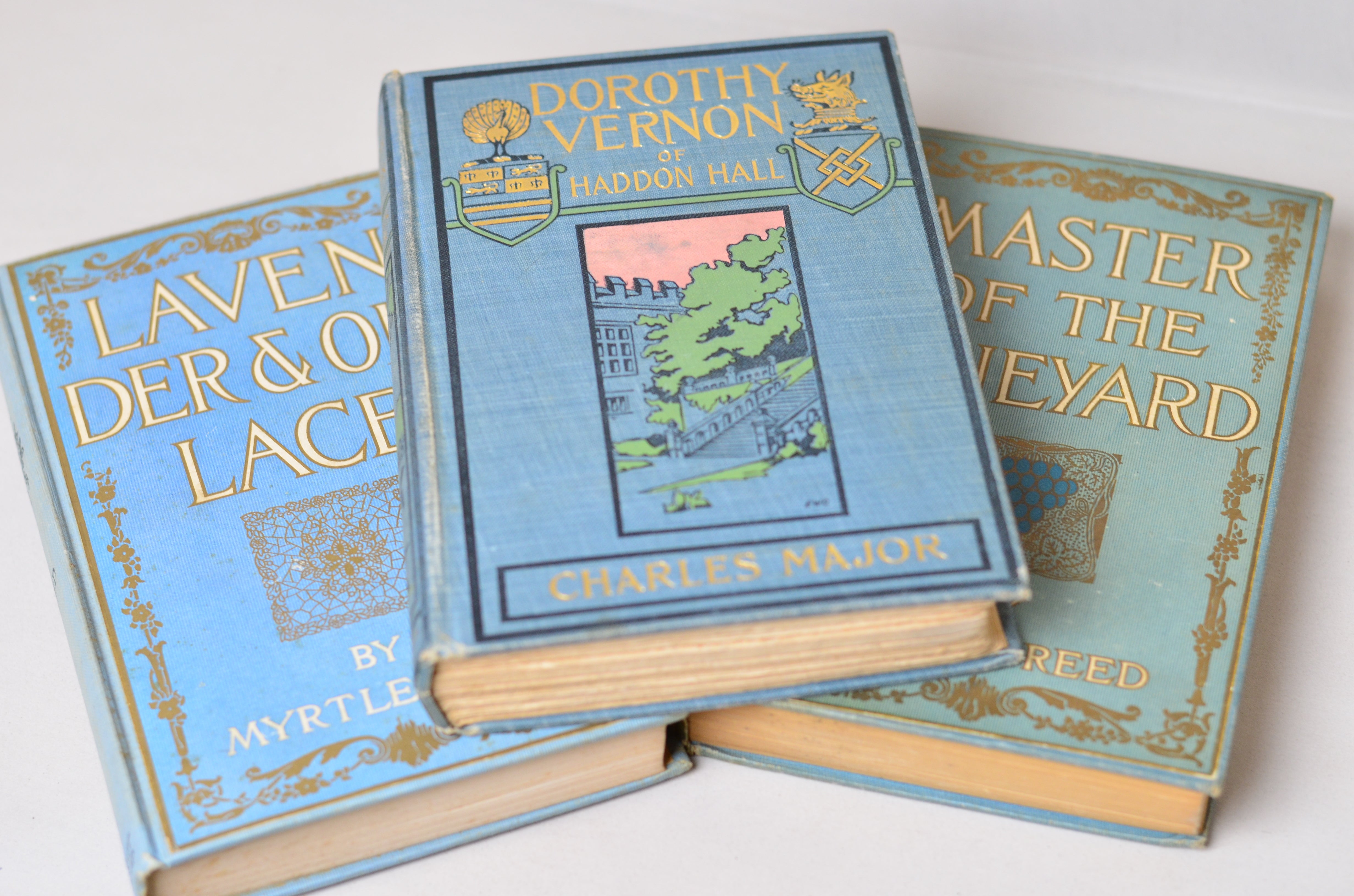 Blue Antique Cloth Book Set – 5 Books, Demin Blue