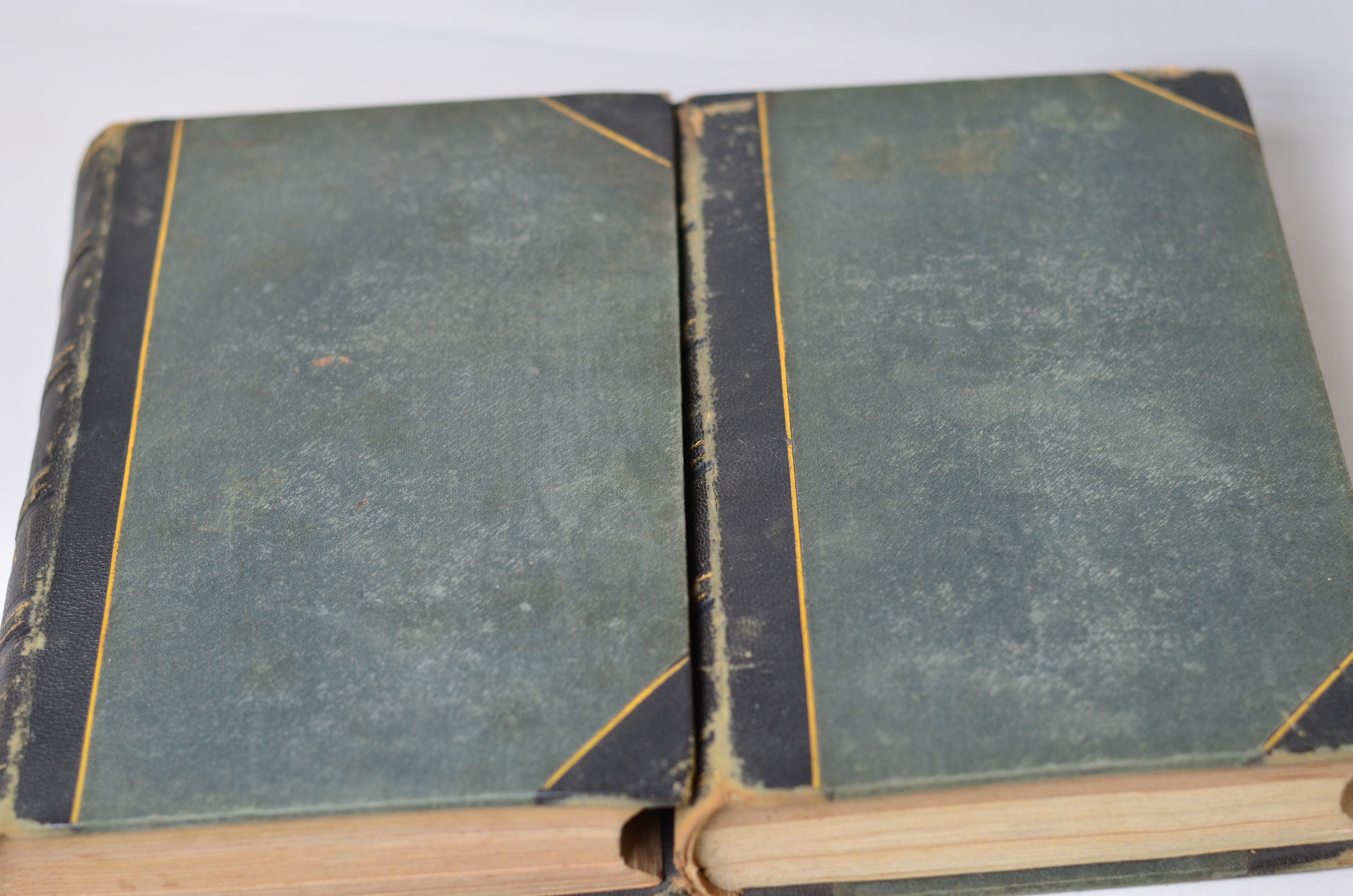 Black Antique Leather Book Set – 4 Books, Knickerbocker Magazine