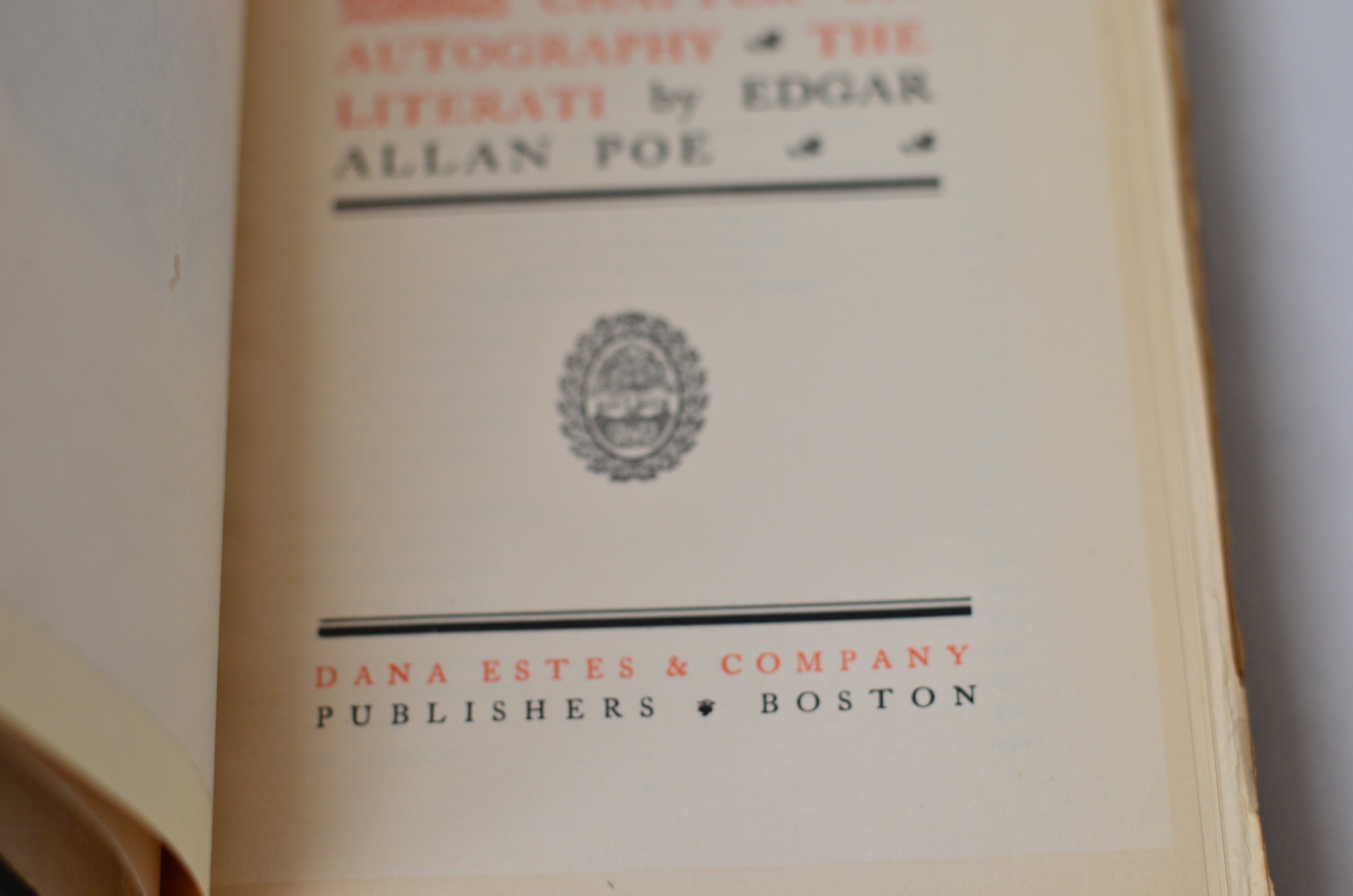 Antique Eureka by Edgar Allan Poe 1884