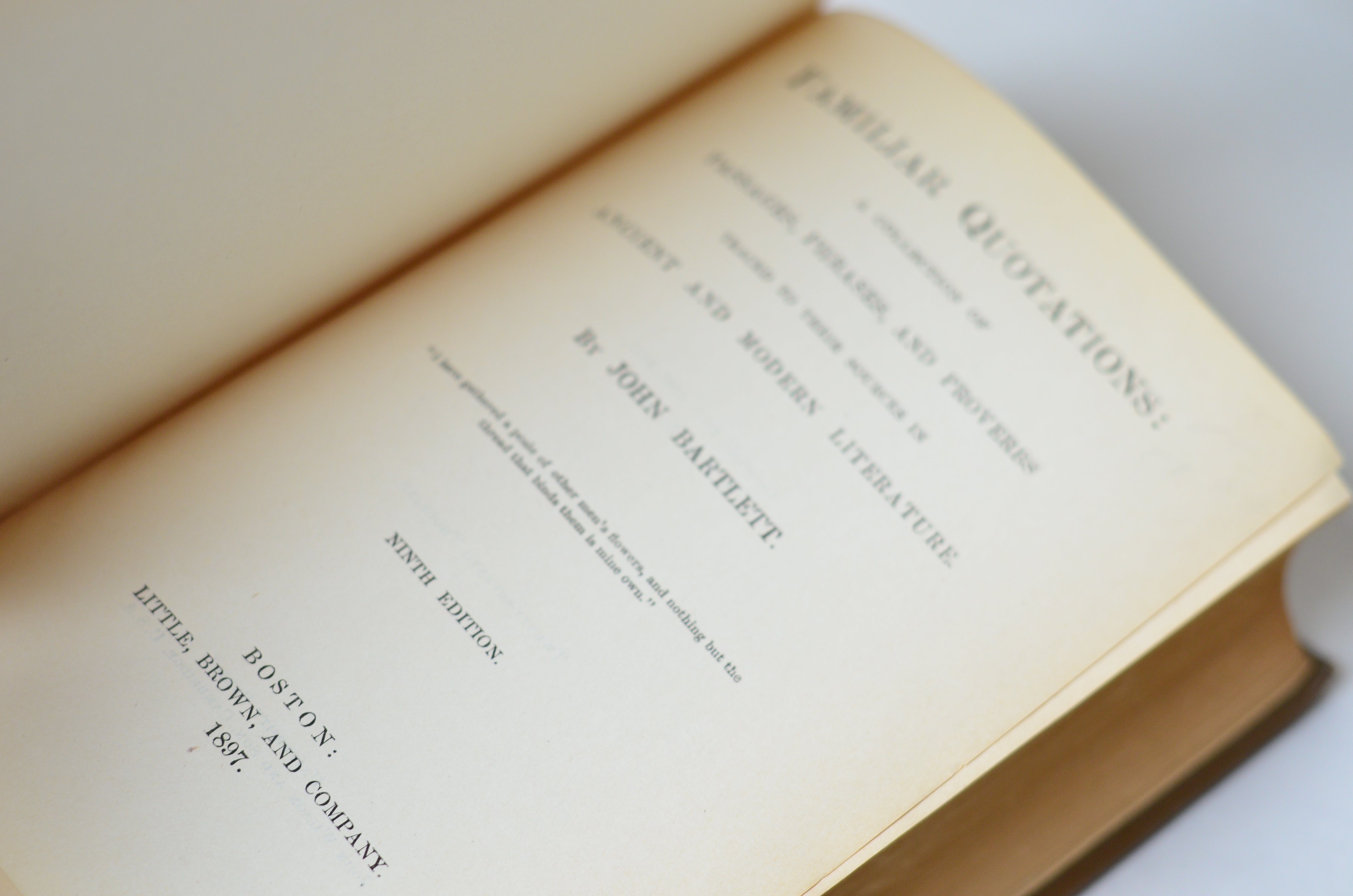 Light Brown Antique Cloth Book Set – 6 Books, J. M. Barrie, Bartlett's Quotations