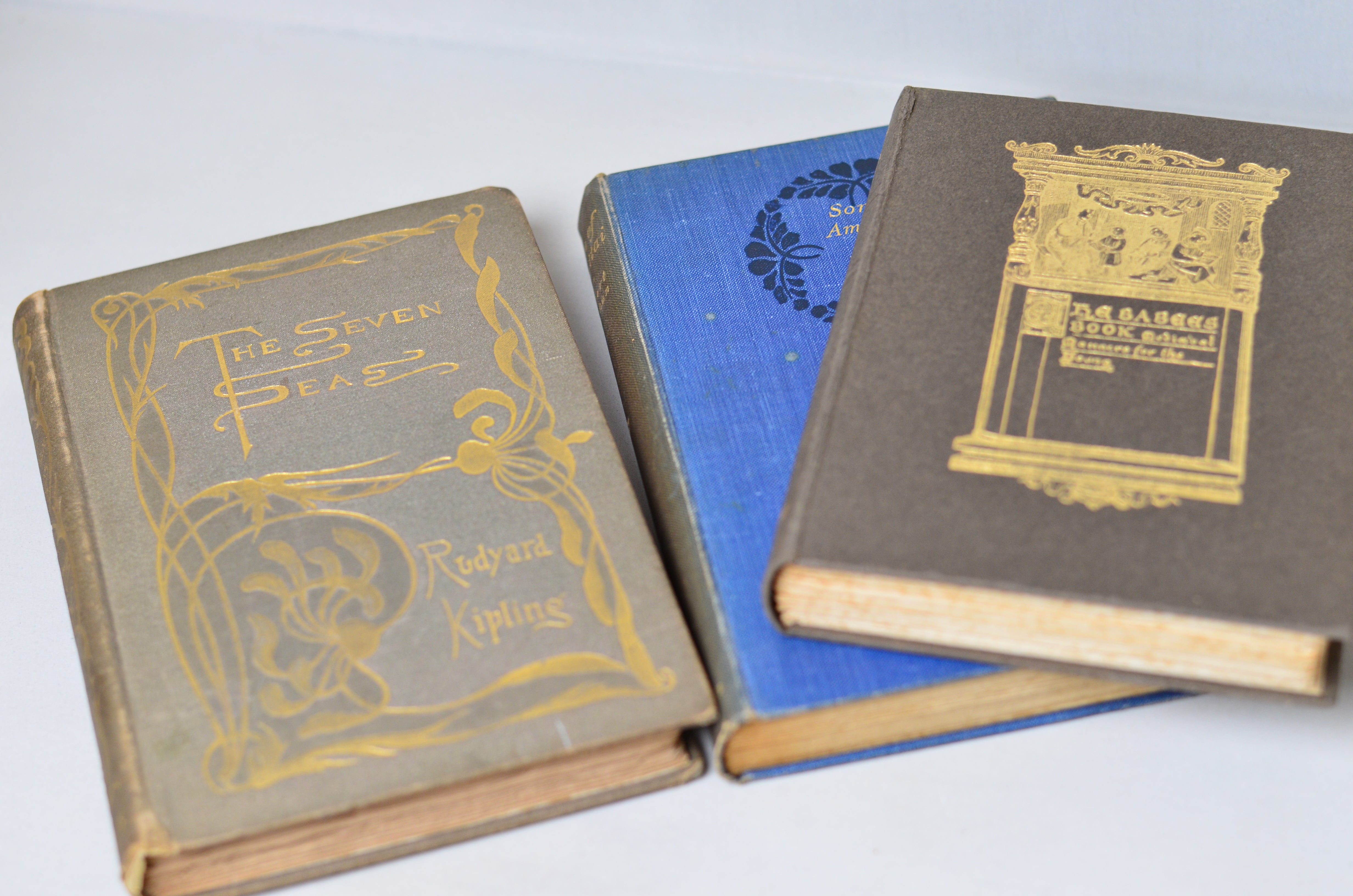 Gray Antique Cloth Book Set – 6 Books, Rudyard Kipling