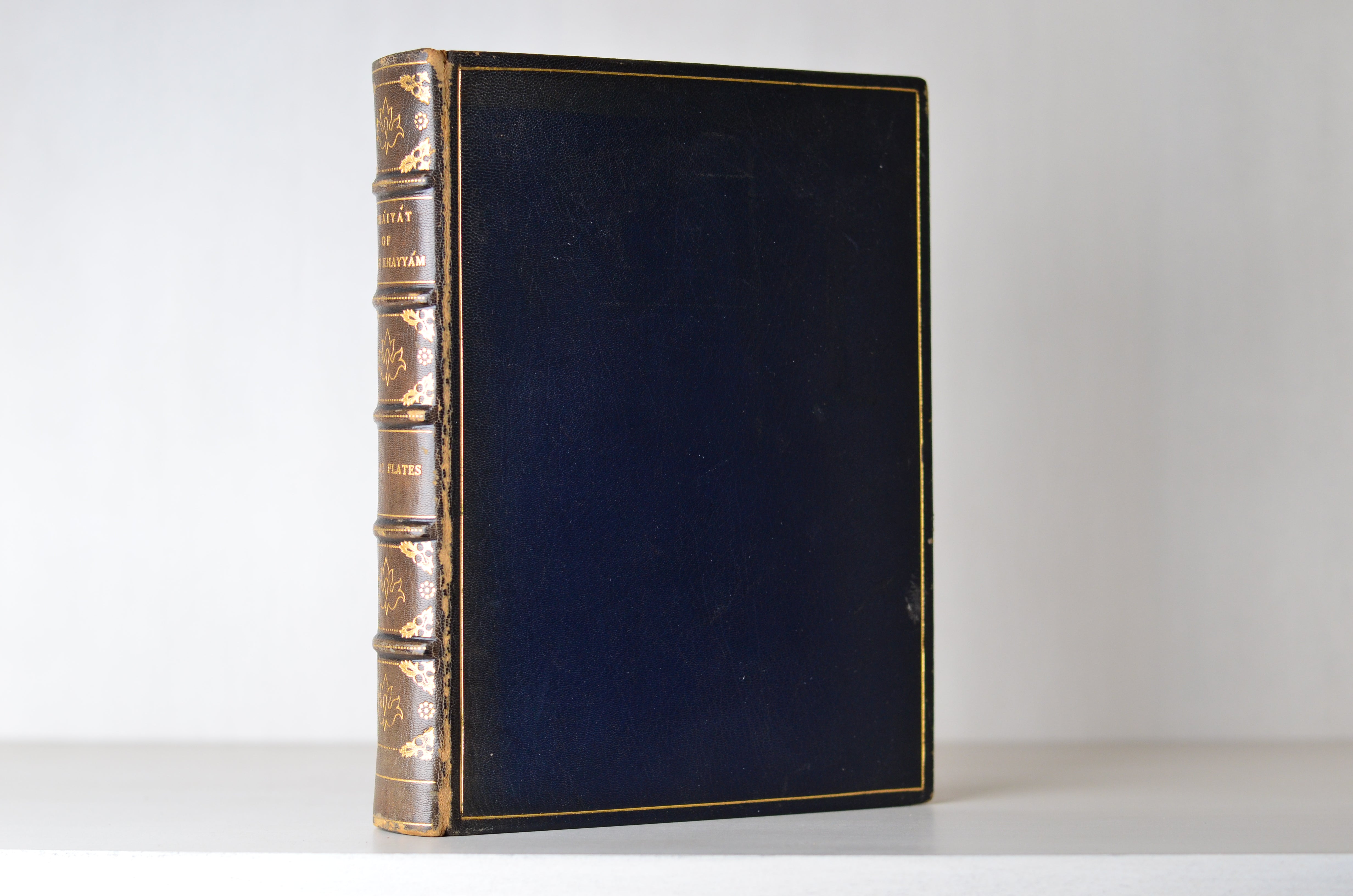 Antique Leather Bound Rubaiyat of Omar Khayyam Illustrated by Edmund Dulac c.1890