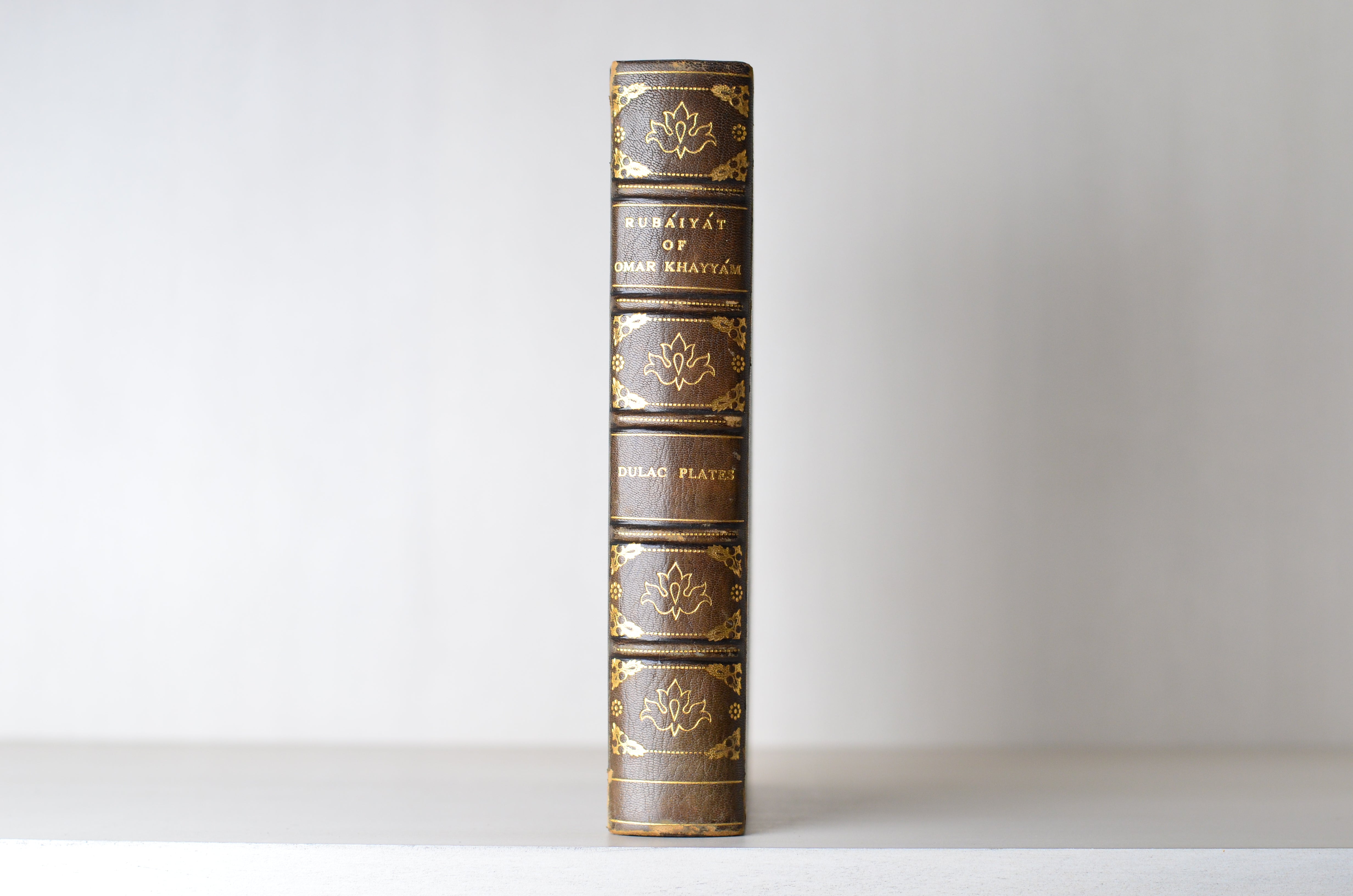 Antique Leather Bound Rubaiyat of Omar Khayyam Illustrated by Edmund Dulac c.1890