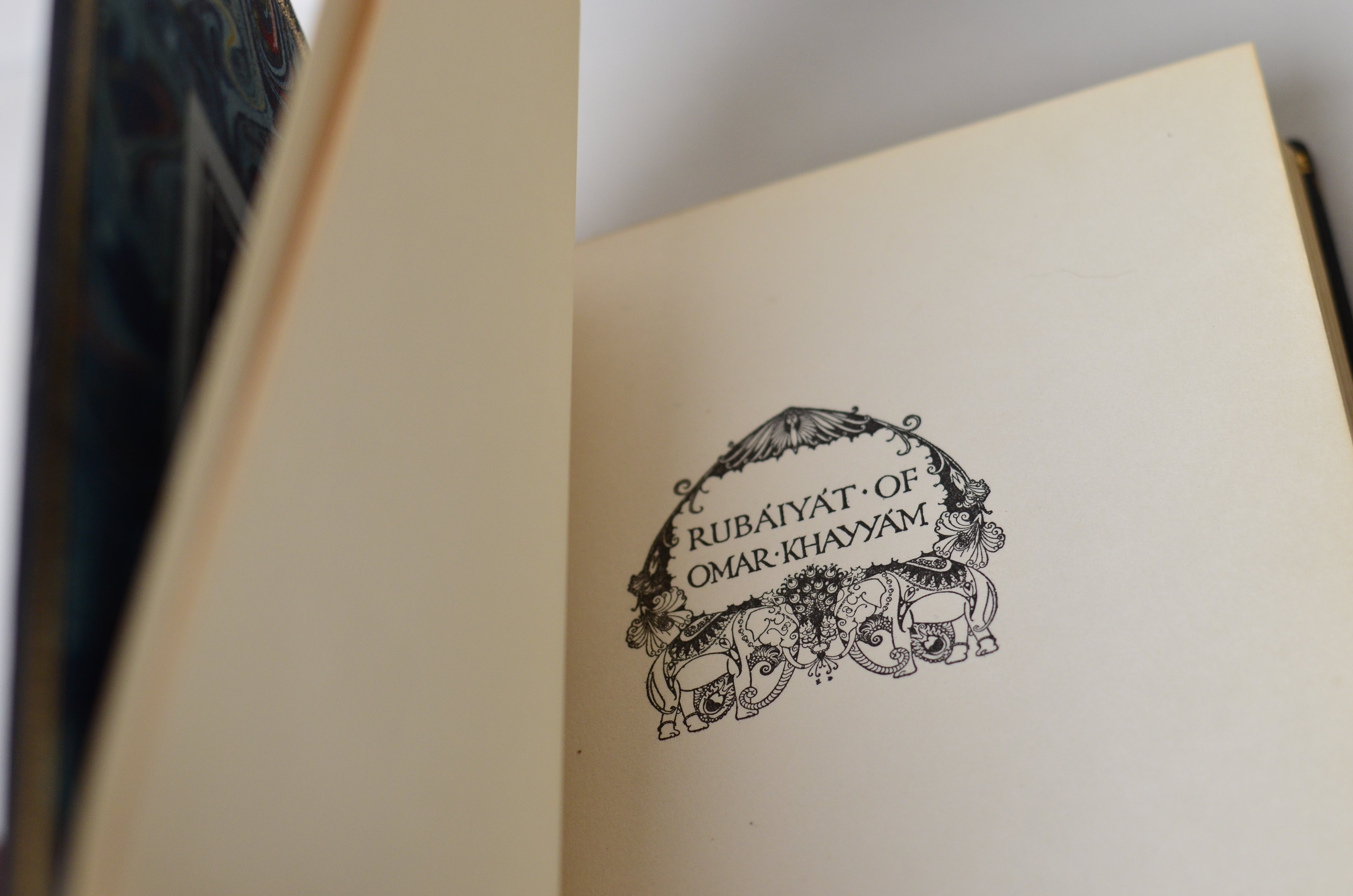Antique Leather Bound Rubaiyat of Omar Khayyam Illustrated by Edmund Dulac c.1890
