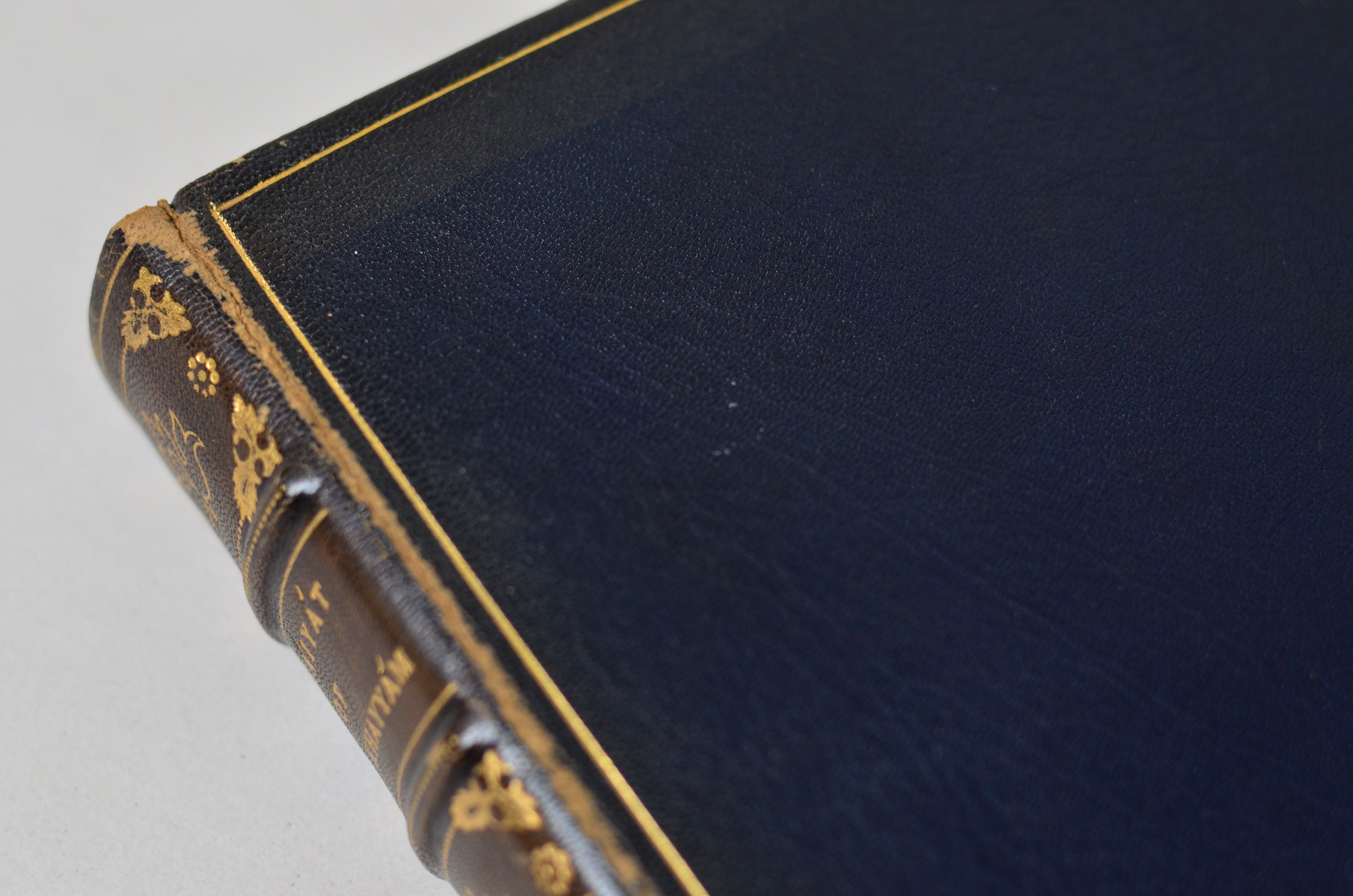 Antique Leather Bound Rubaiyat of Omar Khayyam Illustrated by Edmund Dulac c.1890