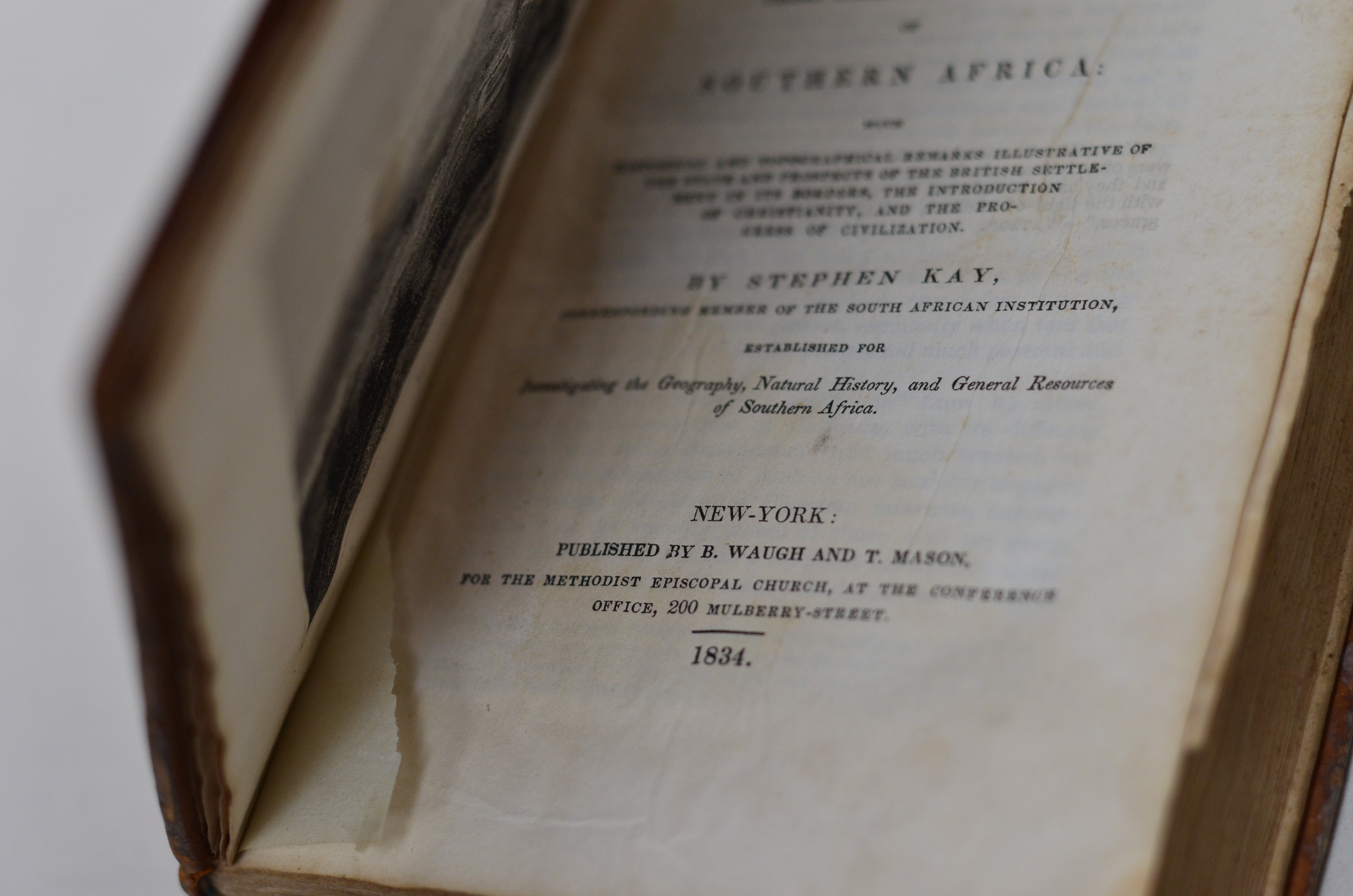 Antique First Edition Travels and Researches in Caffraria, Southern Africa by Stephen Kay 1834