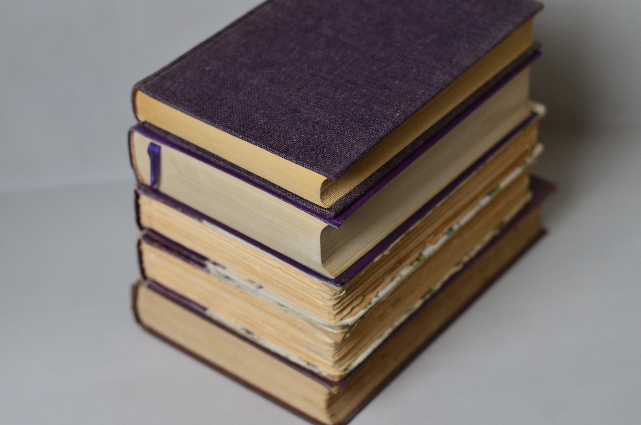 Purple Antique Cloth Book Set – 5 Books, Victor Hugo