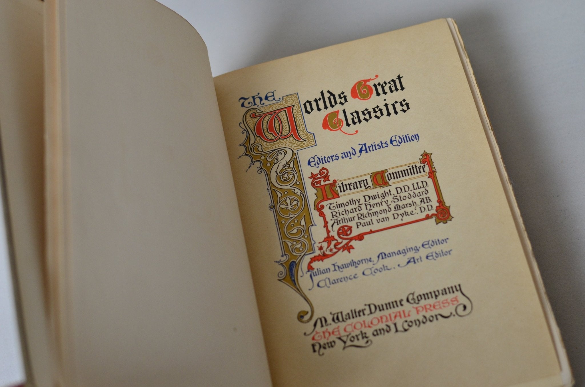 Antique Cloth Bound Book Decor - Gray, History of English Literature - Brookfield Books