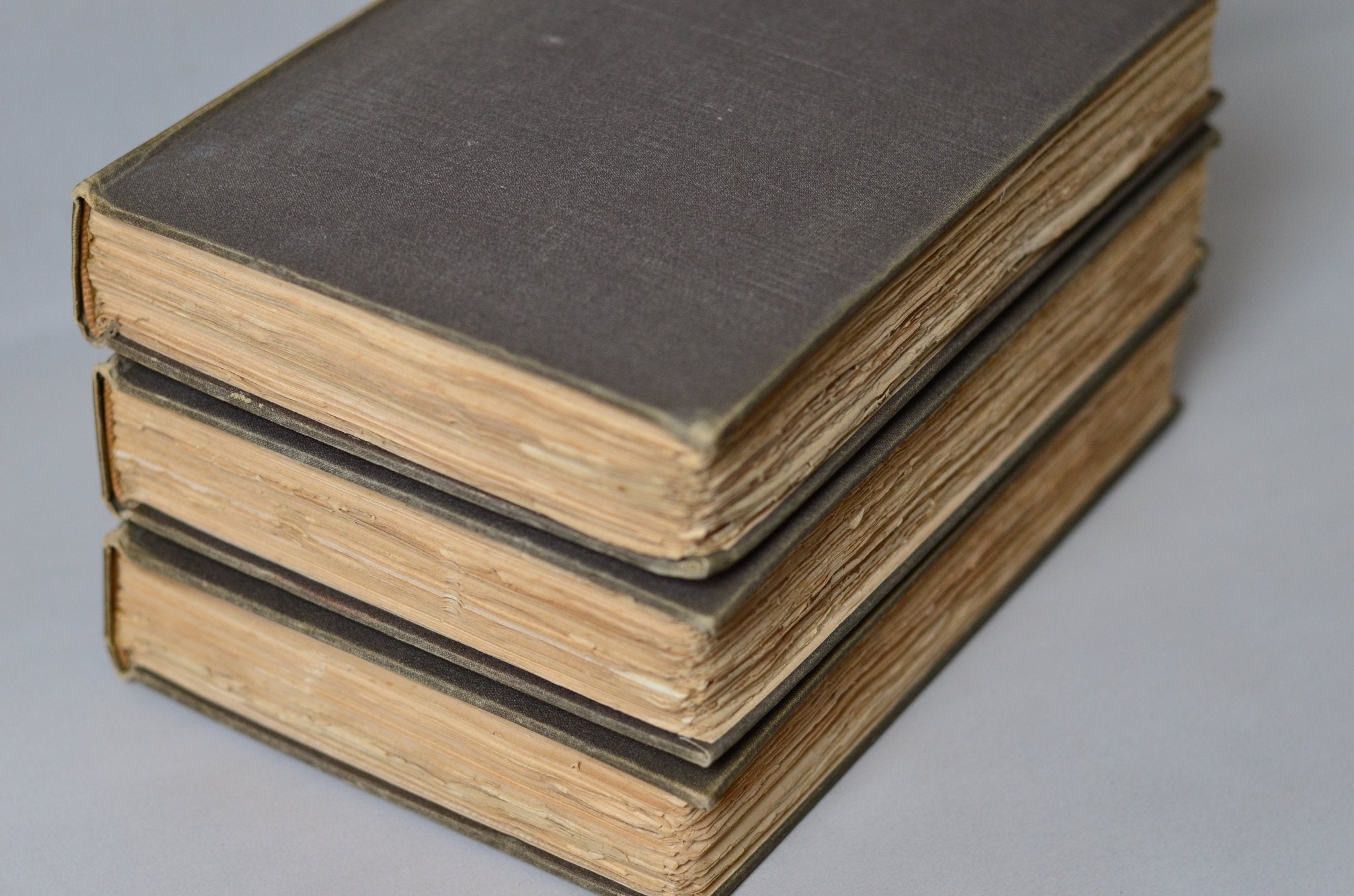 Antique Cloth Bound Book Decor - Gray, History of English Literature - Brookfield Books